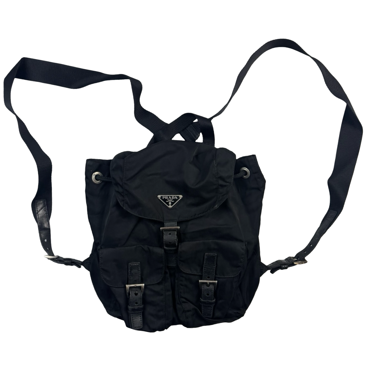 Prada Tessuto Nylon Saffiano Backpack Bag