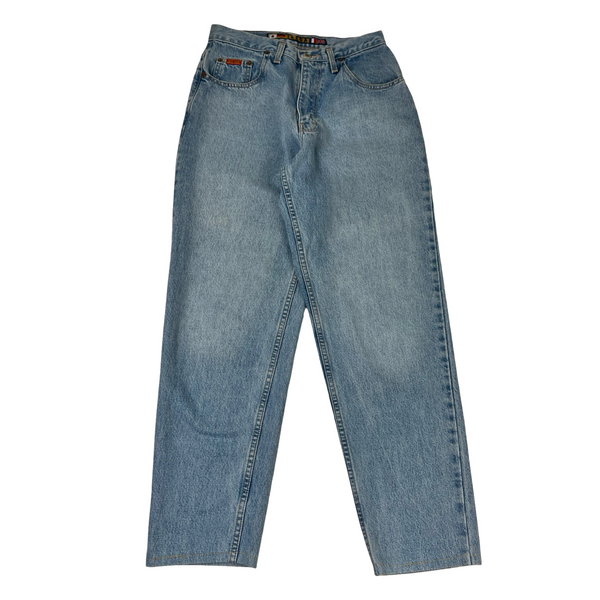 (W) Vintage Ikeda Baggy Tapered Leg Light Wash Denim Jeans