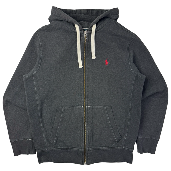 Vintage Polo Ralph Lauren Zip Up Hoodie Grey