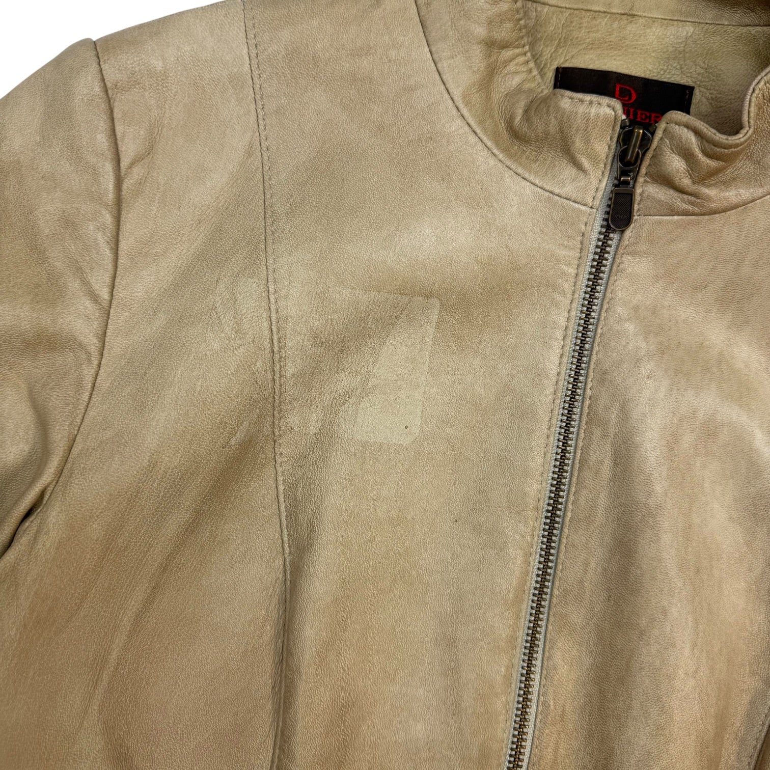 (W) Vintage Danier Leather Jacket Tan