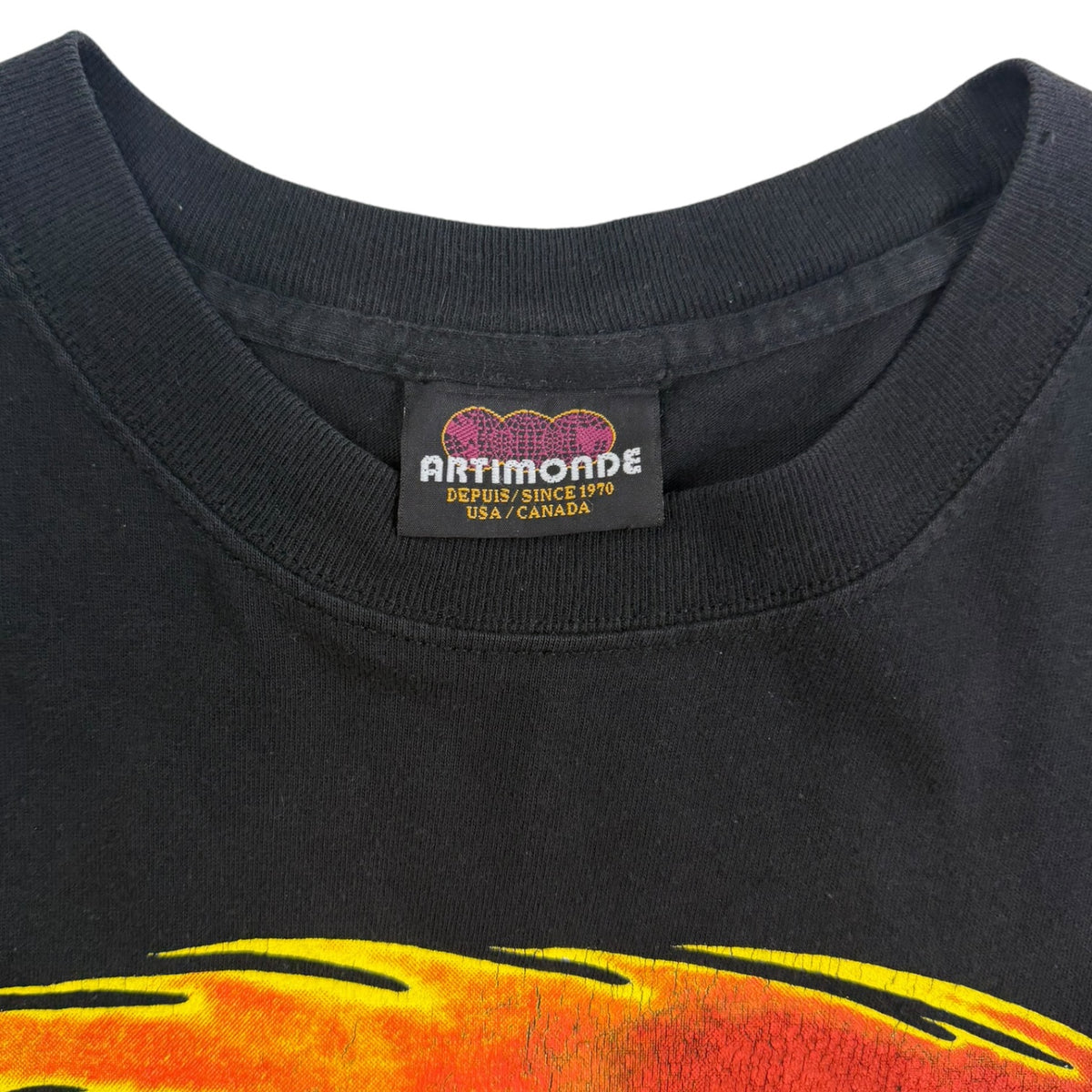 Vintage 1994 Metallica Flaming Skull T-Shirt Black