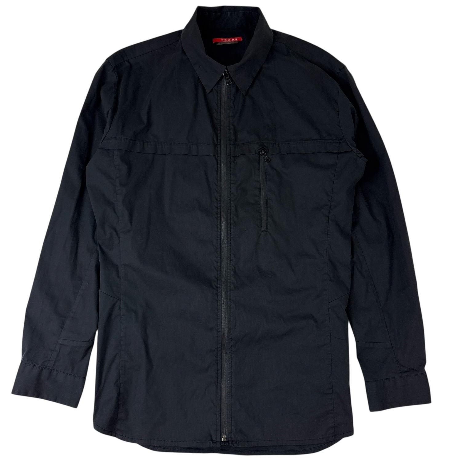 Prada SS08 Zip Shirt Jacket Black