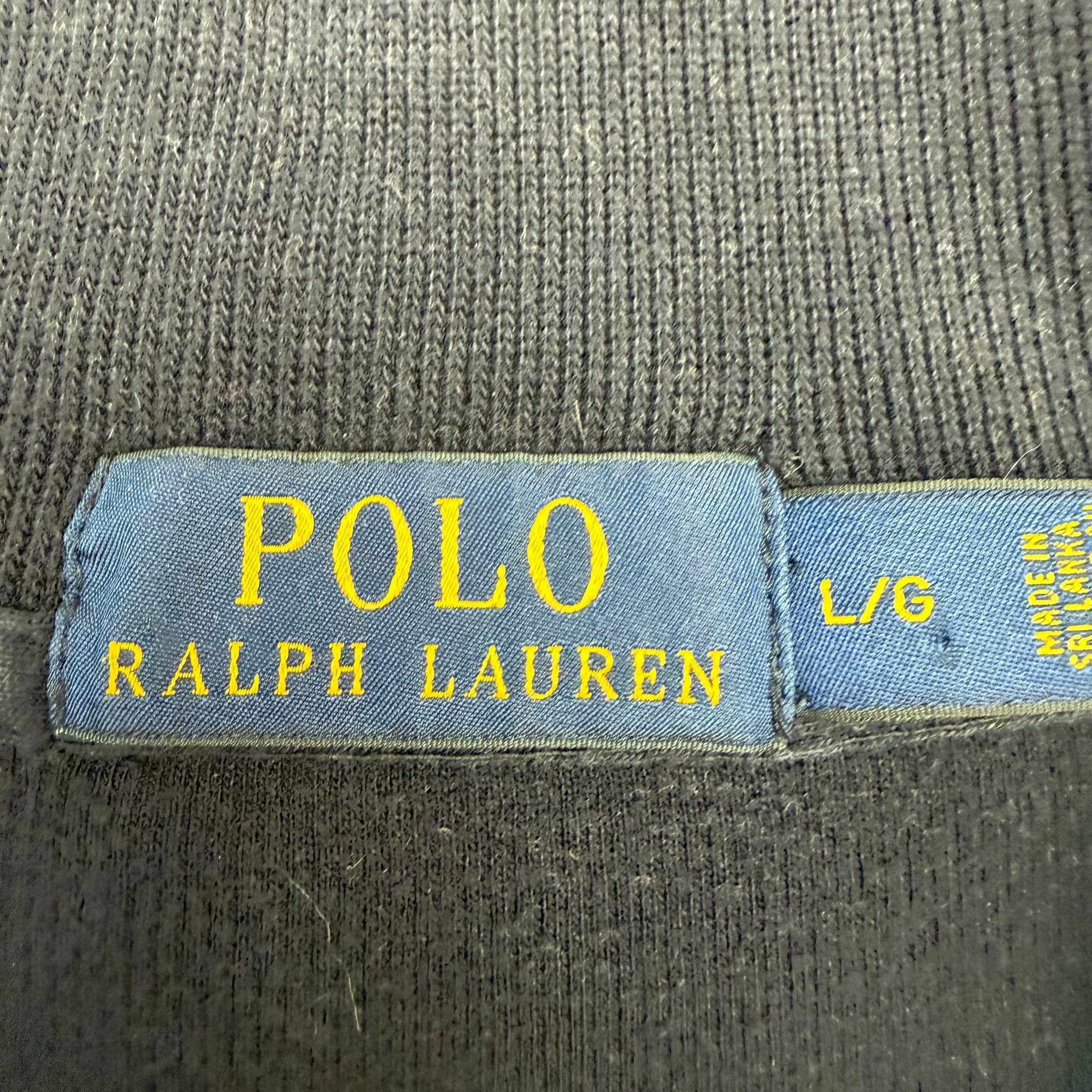 Vintage Polo Ralph Lauren Quarter Zip Sweater Navy Blue