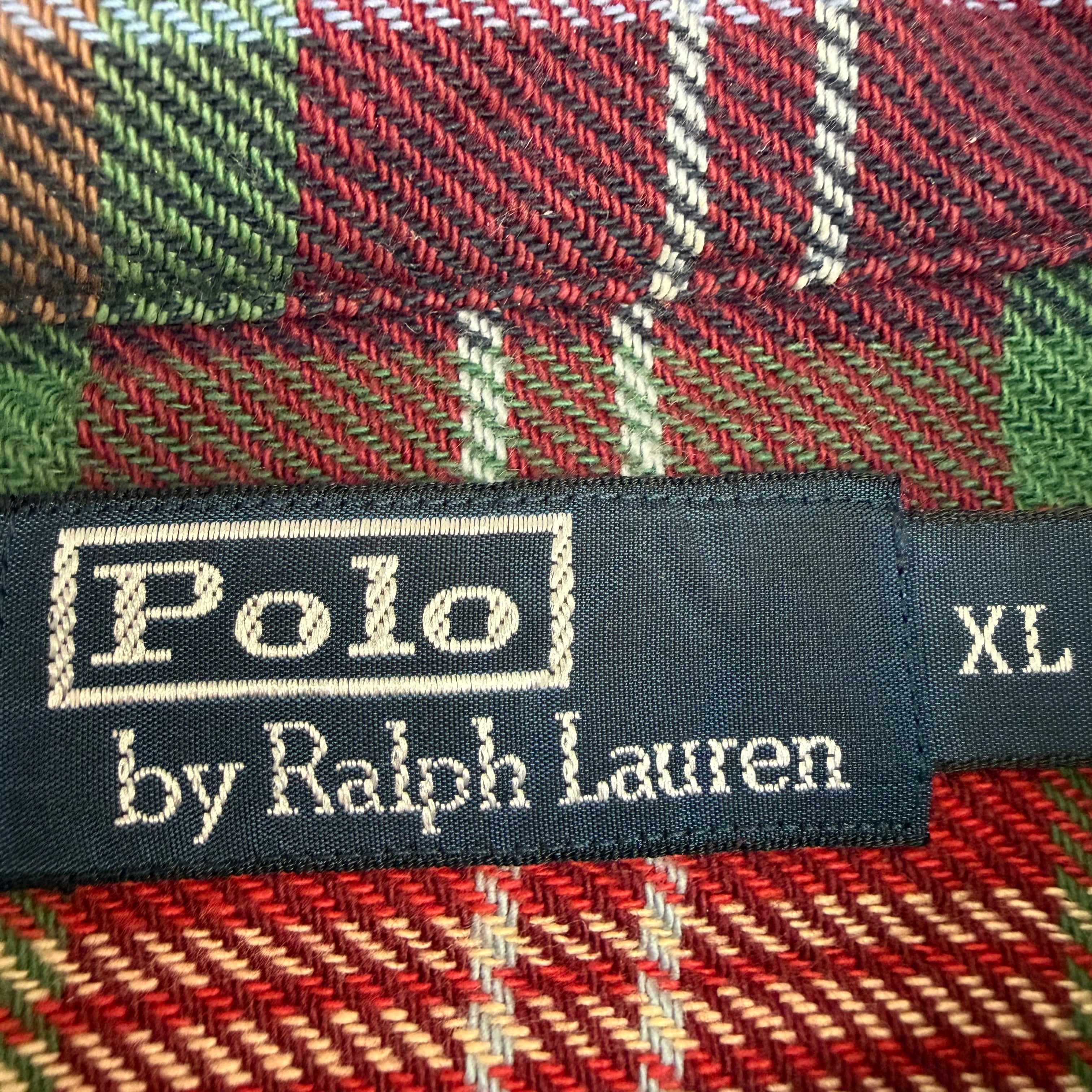 Vintage Polo Ralph Lauren Plaid Button Up Green/Red