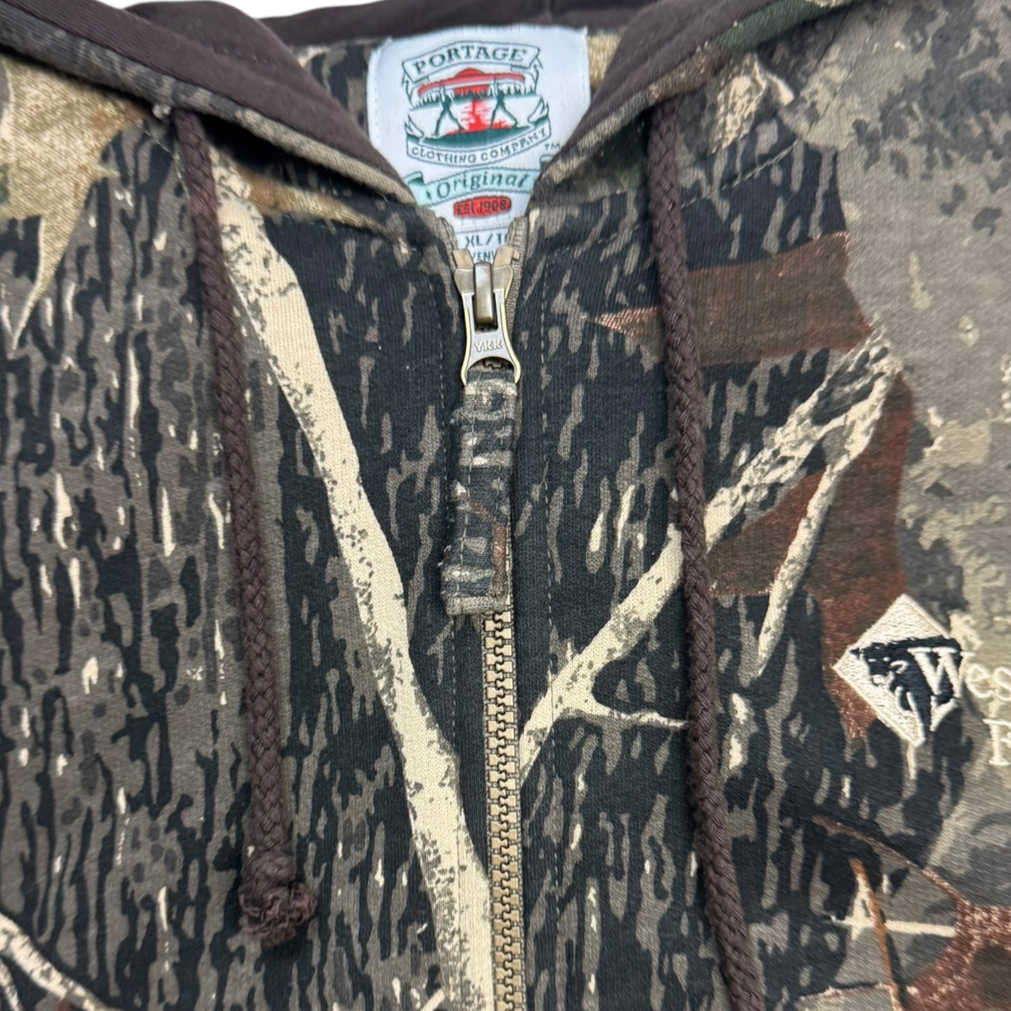 Vintage Camo Zip Up Hoodie