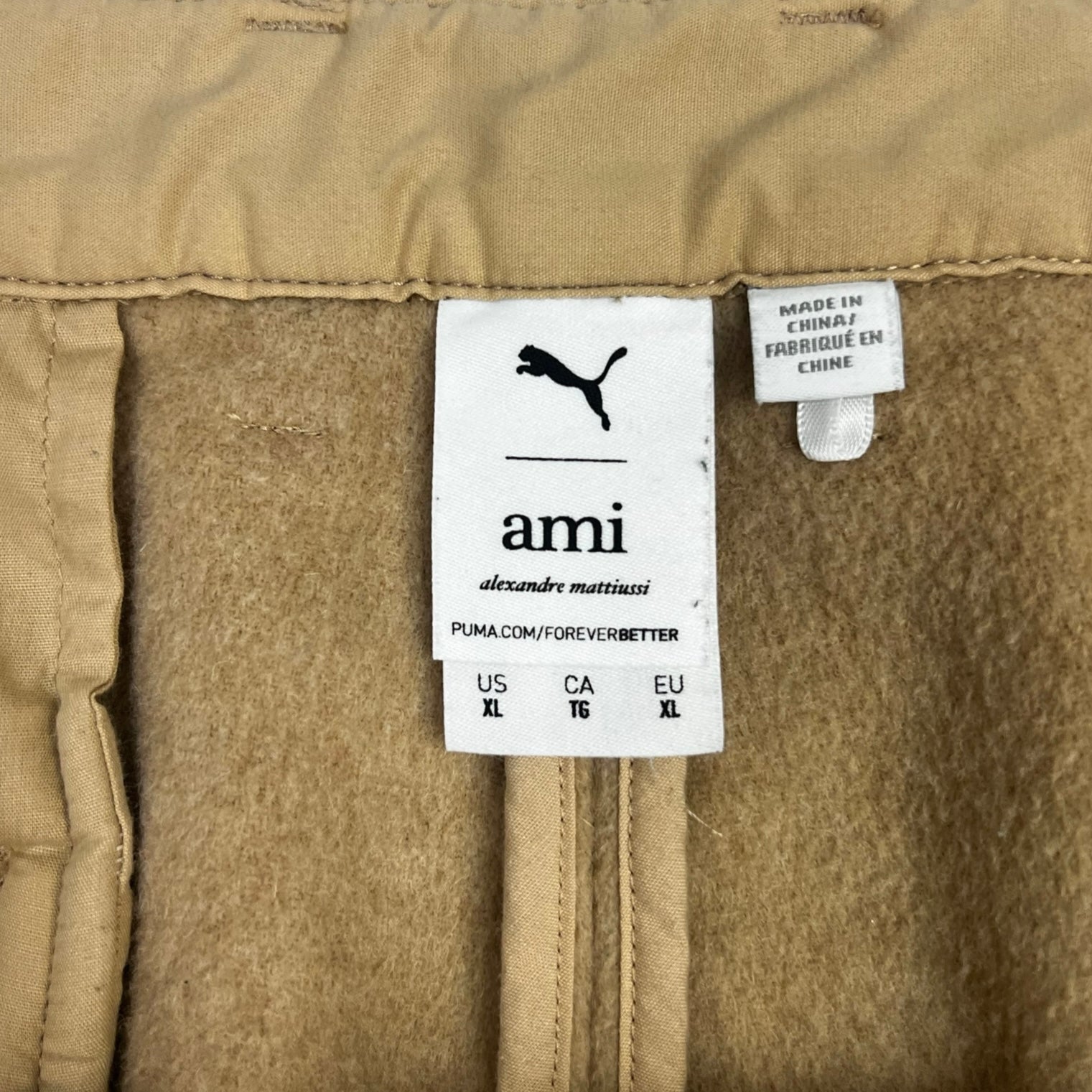 Ami x Puma Wool Pants Beige
