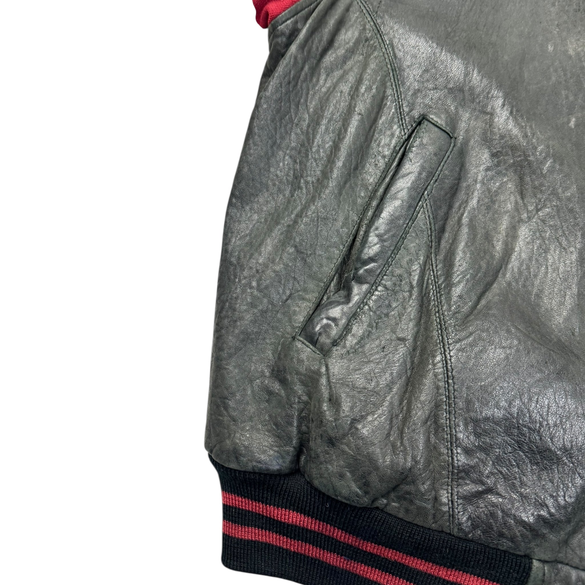 Vintage Karl Kani Leather Varsity Jacket
