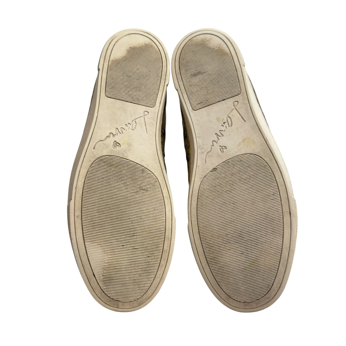 (W) Lanvin High Top Metallic Sneaker Gold (Used)