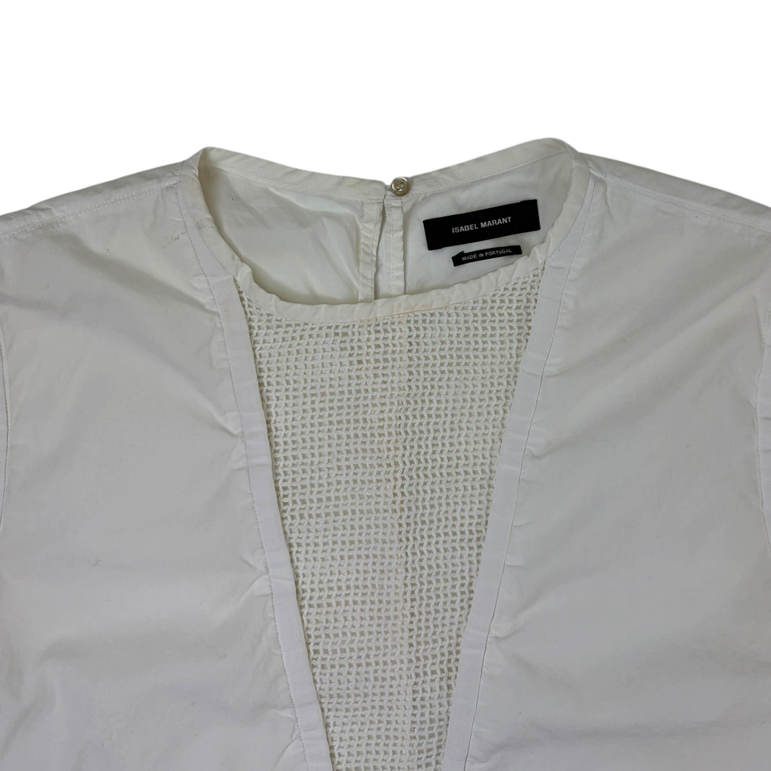 (W) Isabel Marant V-Neck Cotton Blouse White