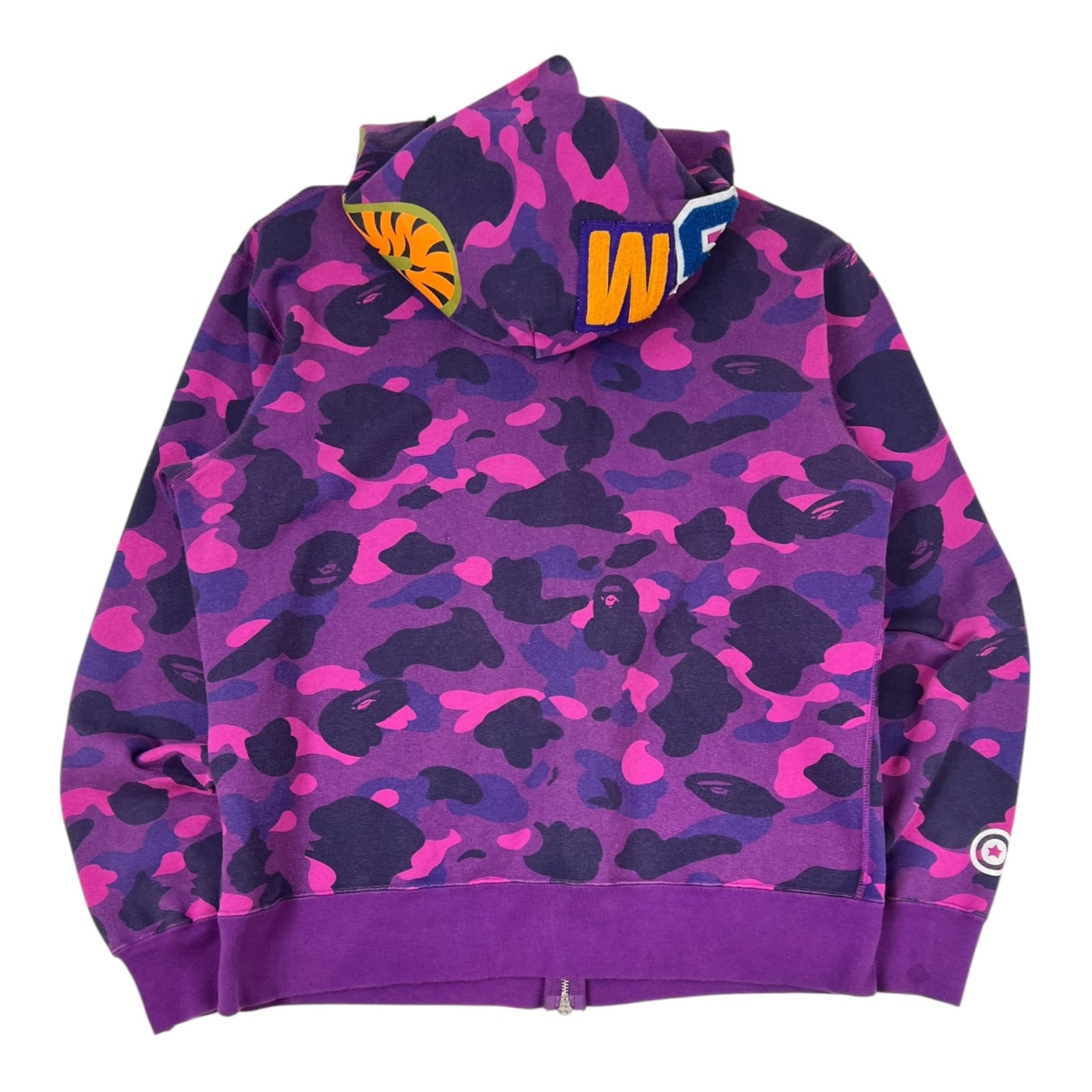 BAPE Color Camo Shark Full Zip Hoodie Purple
