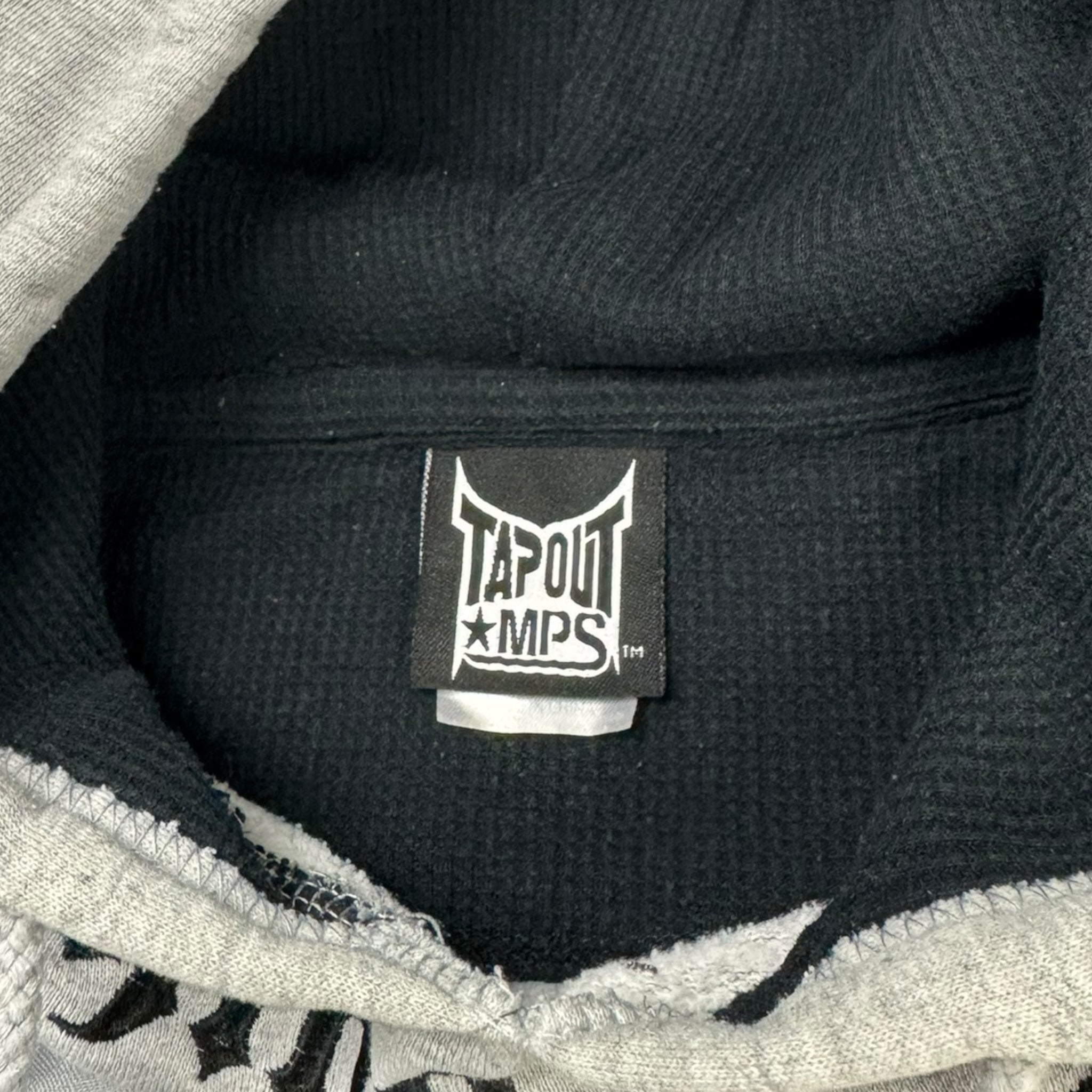 Y2K Tapout Embroidered Mall Goth Thermal Hood Hoodie