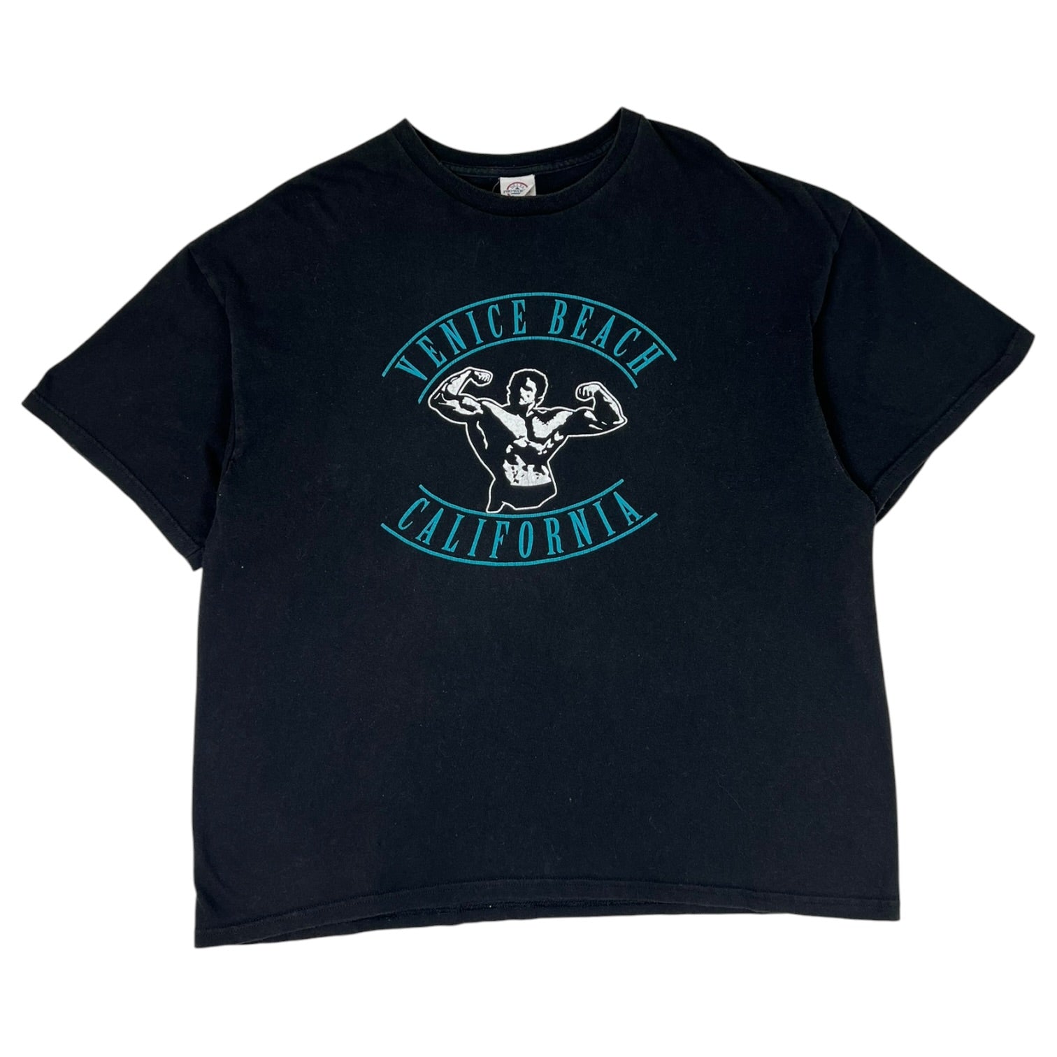 Vintage Venice Beach California Muscle Beach T-Shirt Black