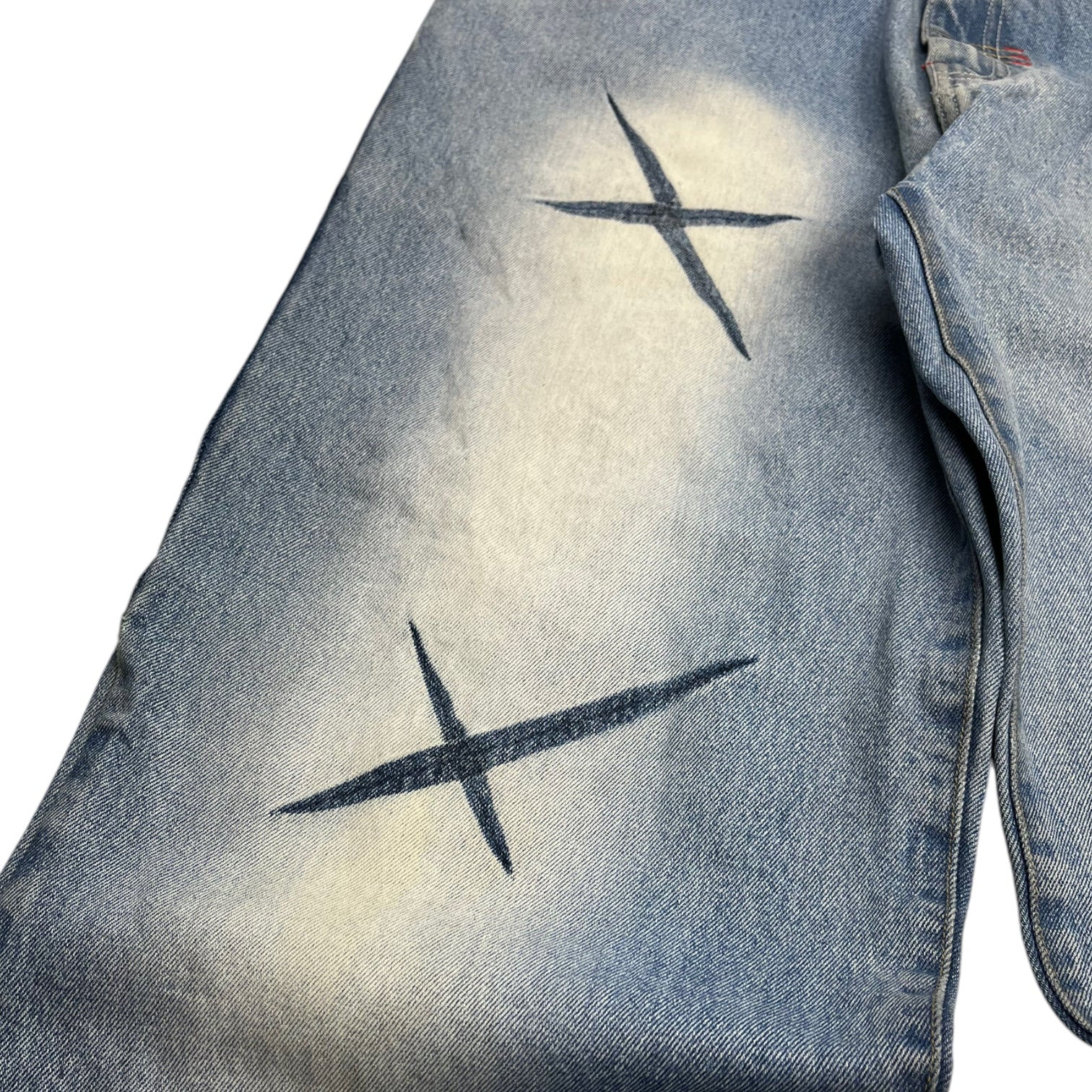 Vintage Y2K Phat Farm Star Fade Denim Pants