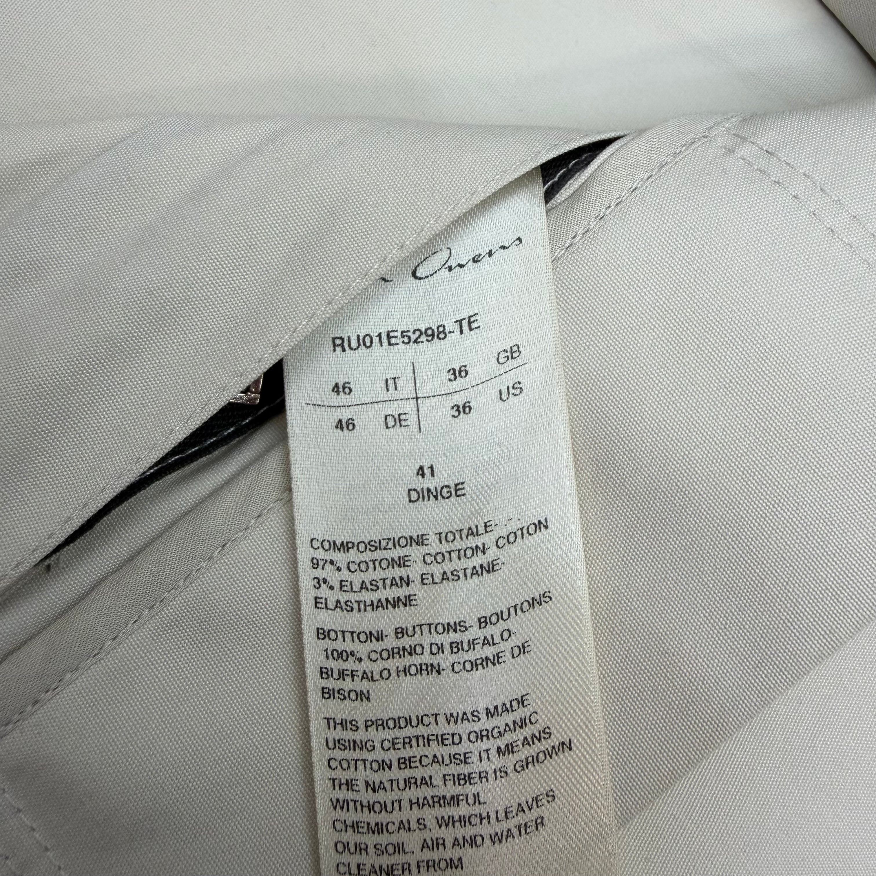 Rick Owens Magnum Chest Pockets Cotton Shirt Neutral