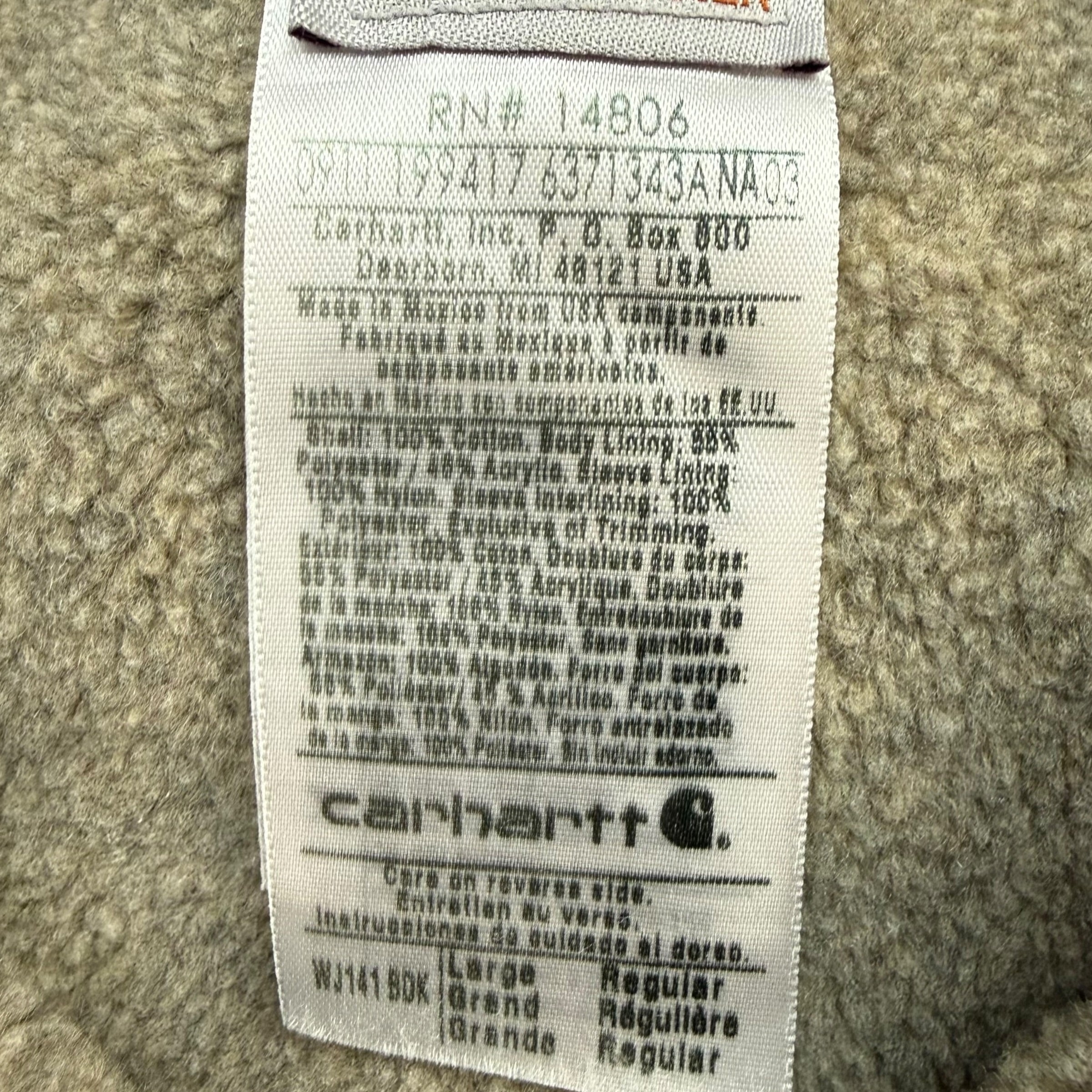 (W) Vintage Carhartt Sierra Sherpa Lined Jacket Lilac