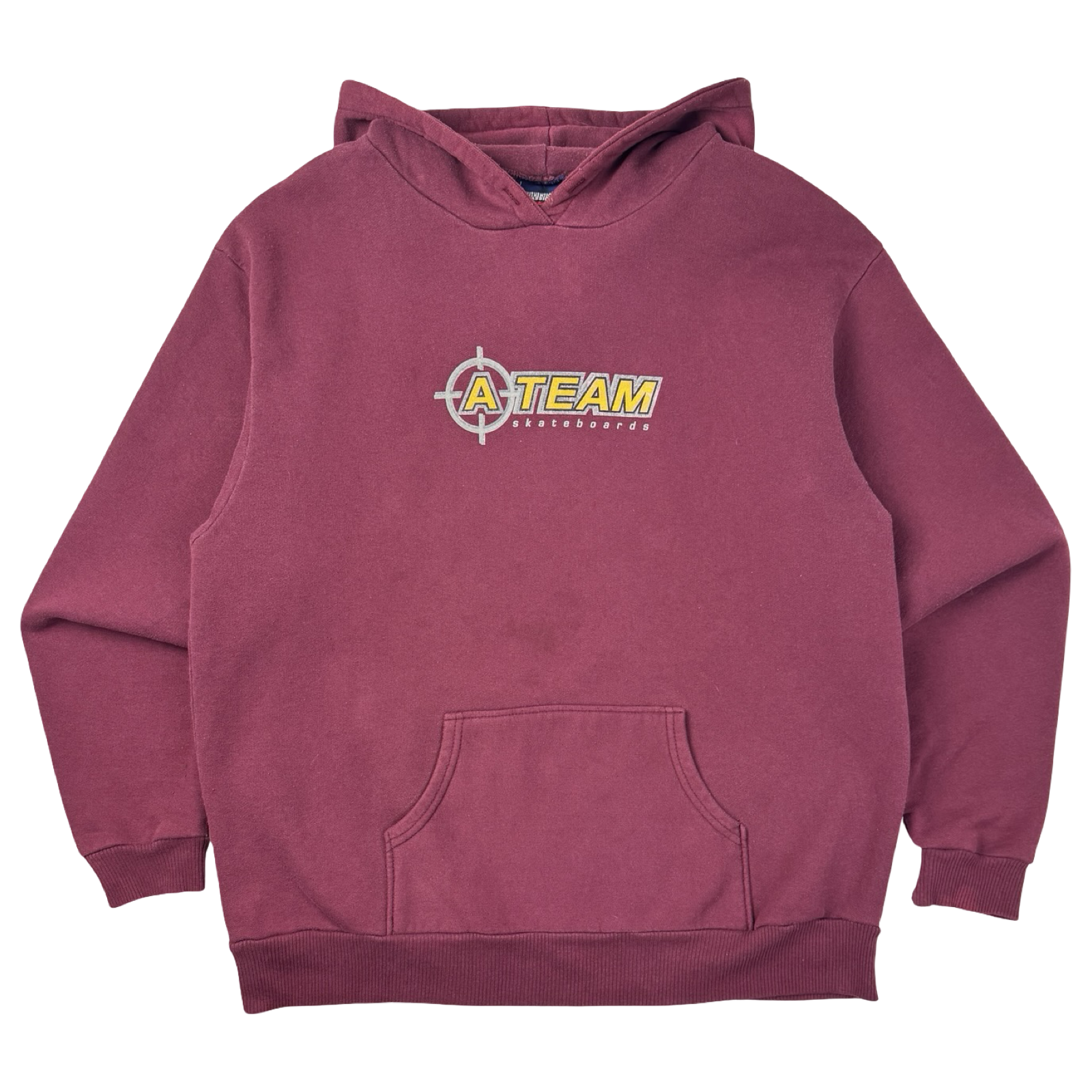 Vintage A-Team Target Logo Skate Hoodie Burgundy