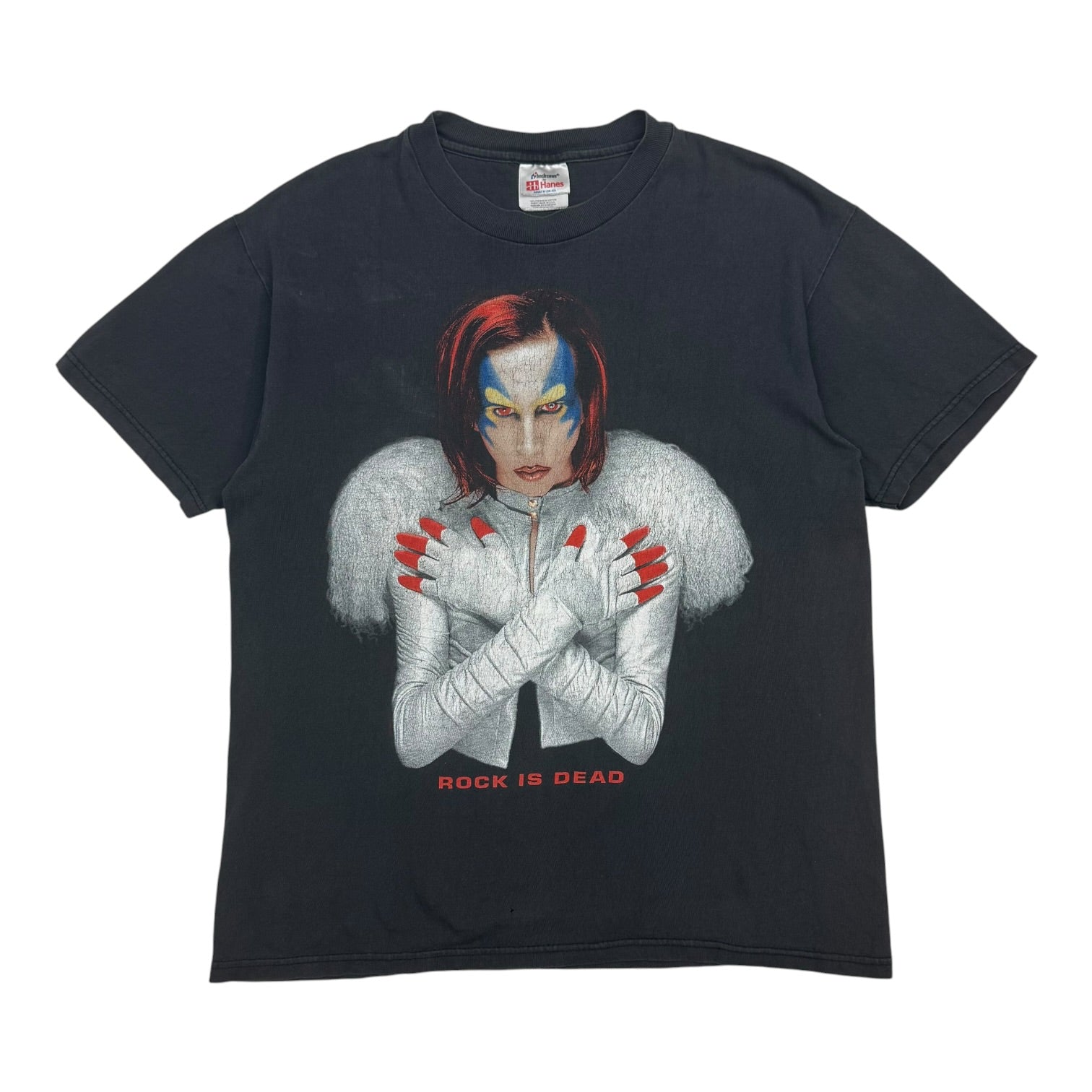 1998 Marilyn Manson Rock Is Dead Mechanical Animals Tee Black