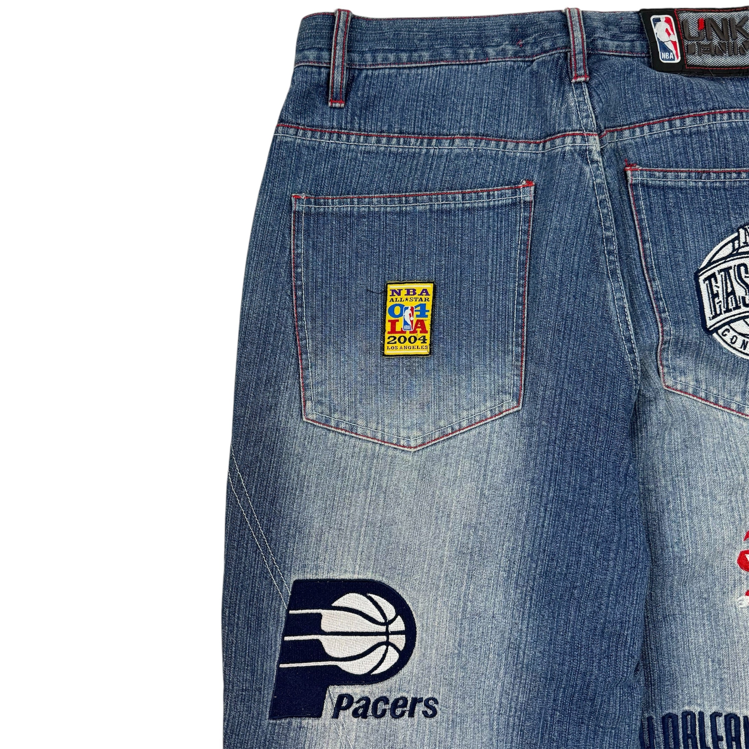 Vintage Y2K NBA Dunk Denim Eastern Conference Logo Patch Denim Jeans