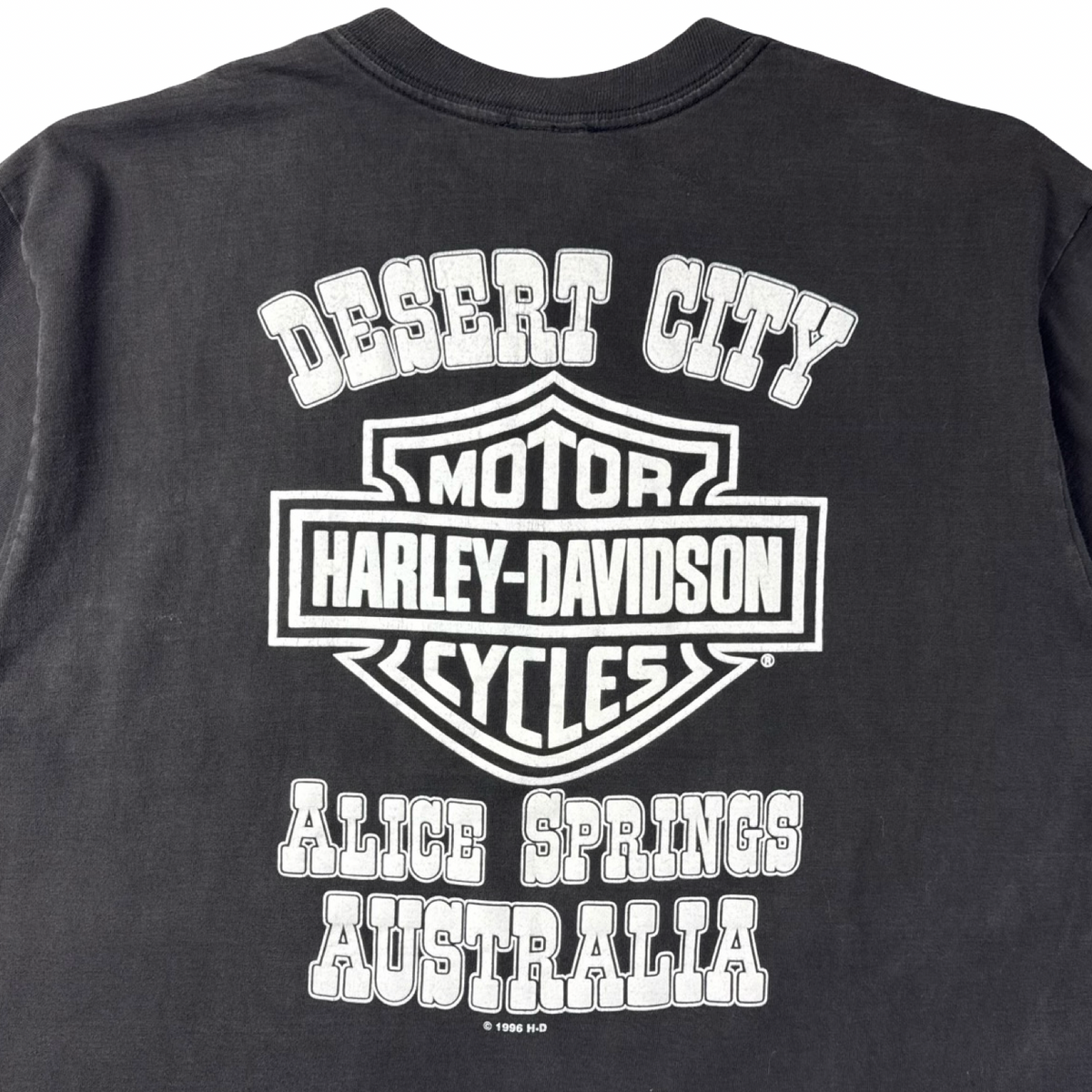 1996 Harley Davidson Koala Coutry Australia T-Shirt Faded Black