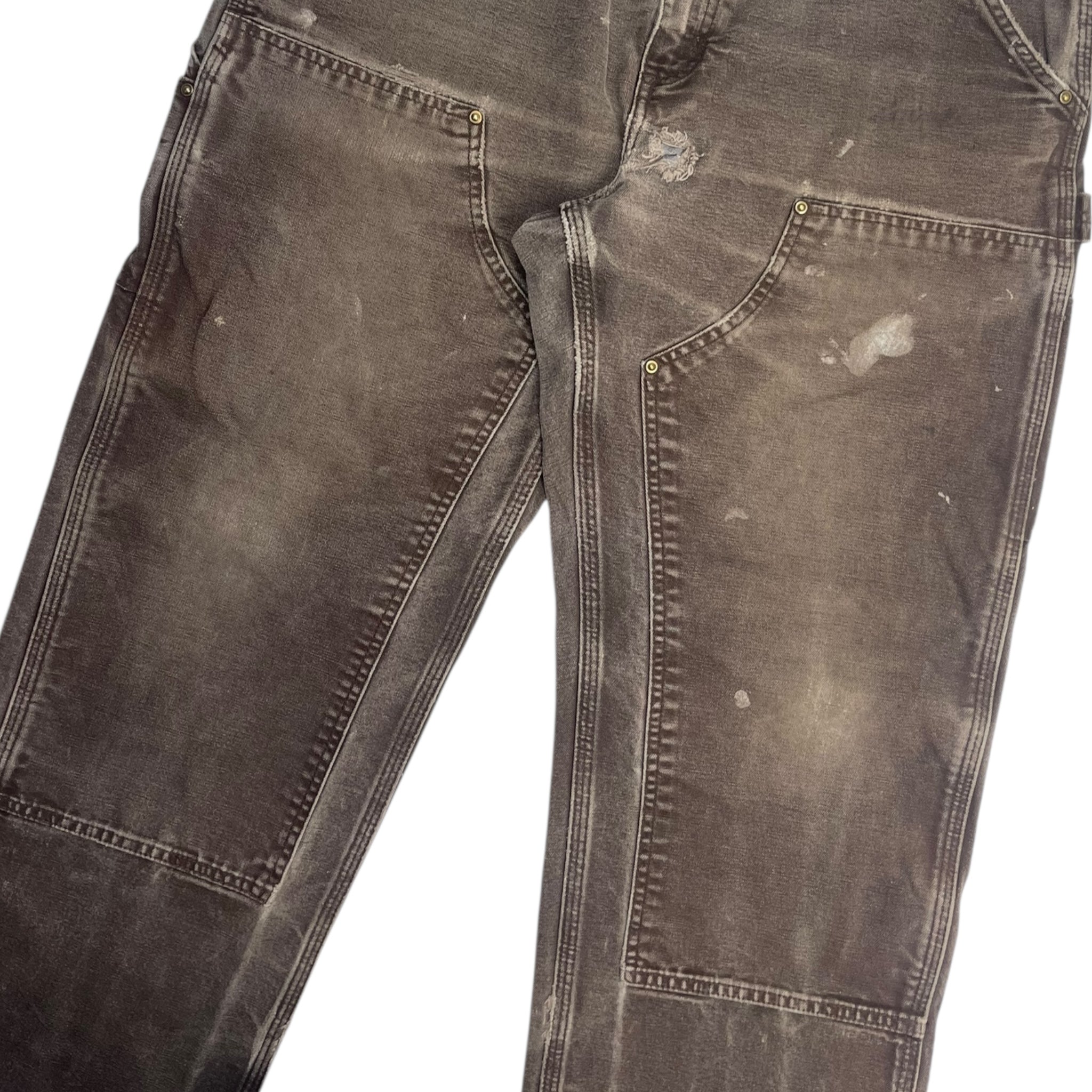 Vintage Carhartt Double Knee Carpenter Pants Faded Brown