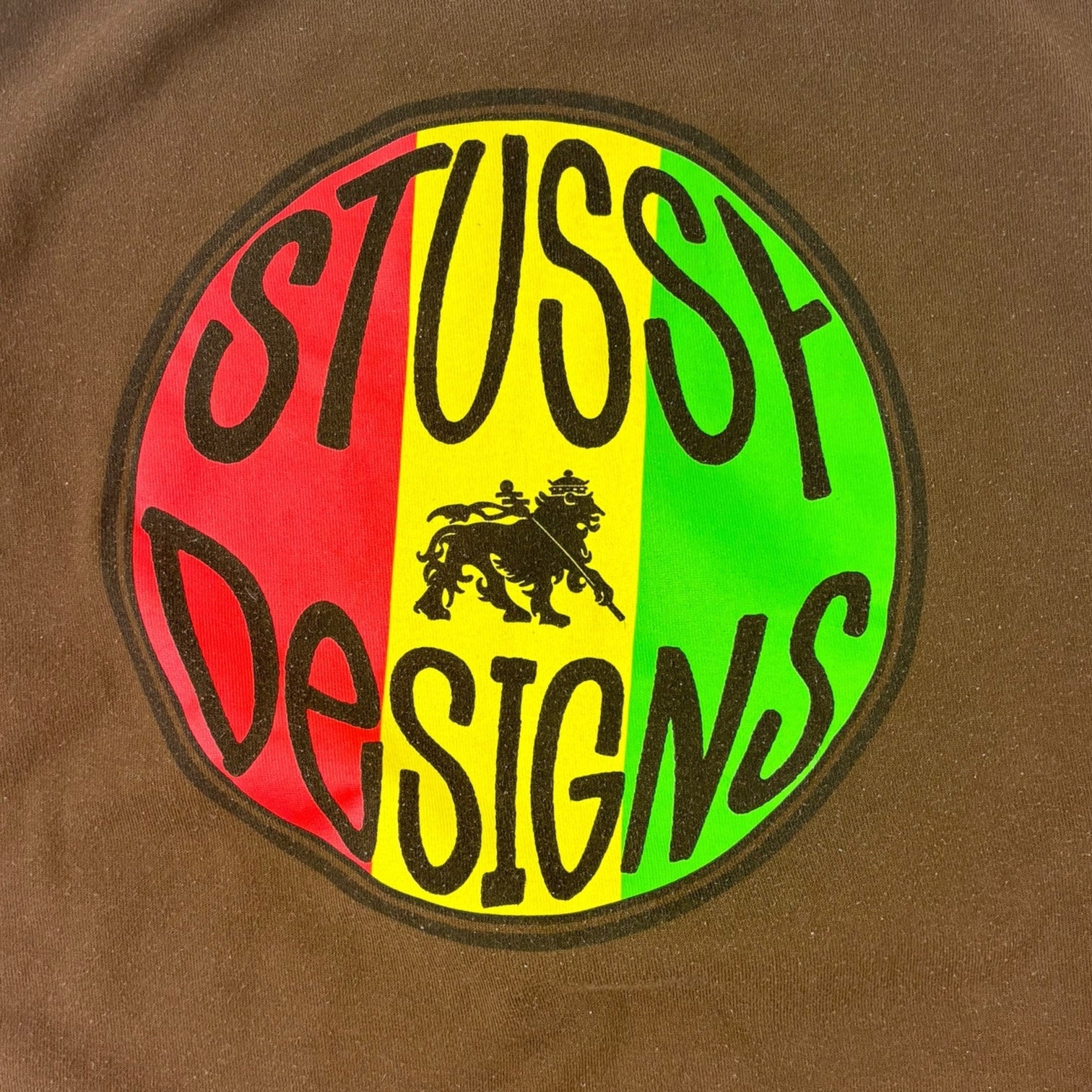 Stussy Rasta Bubble Long Sleeve T-Shirt Brown