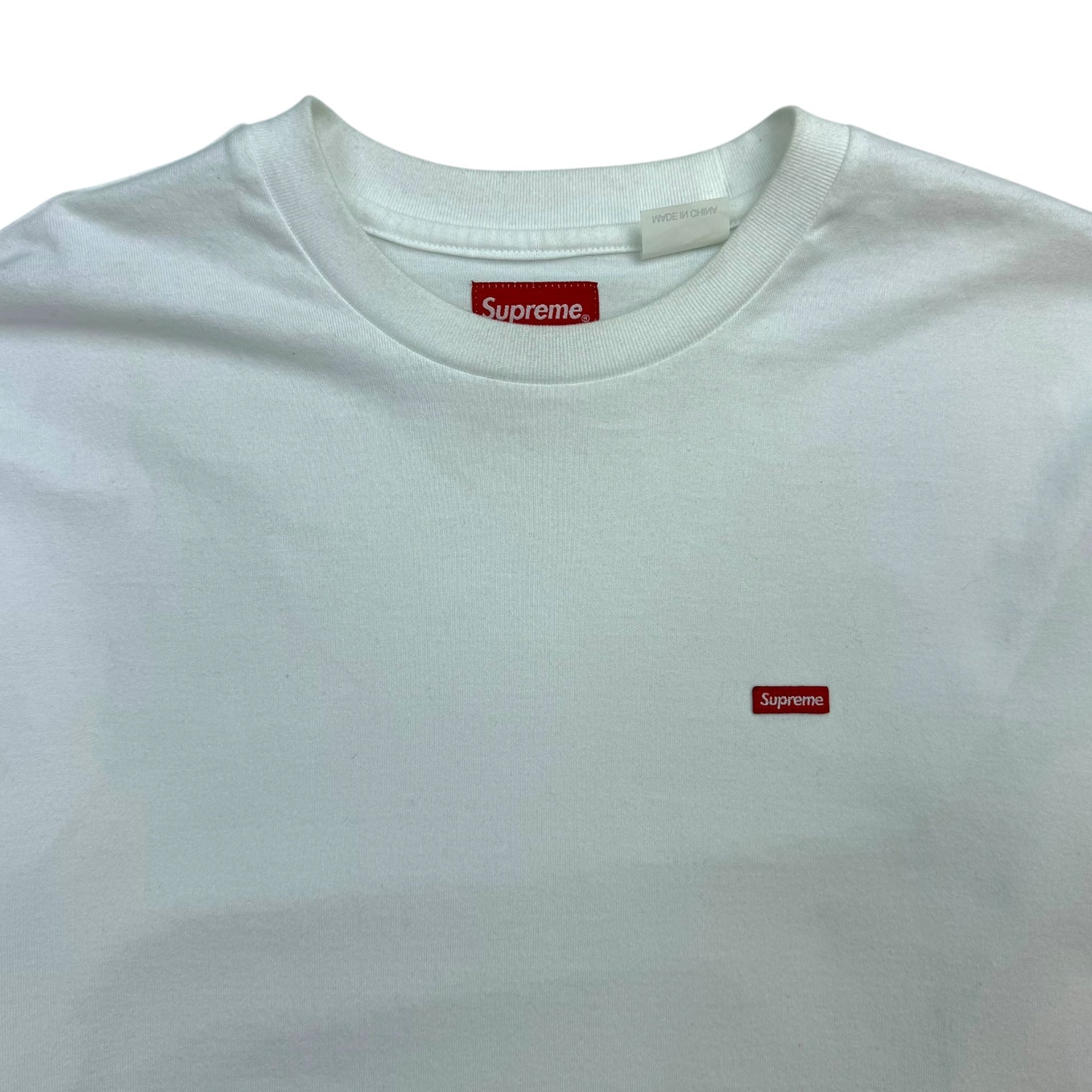 Supreme Small Box L/S Tee White