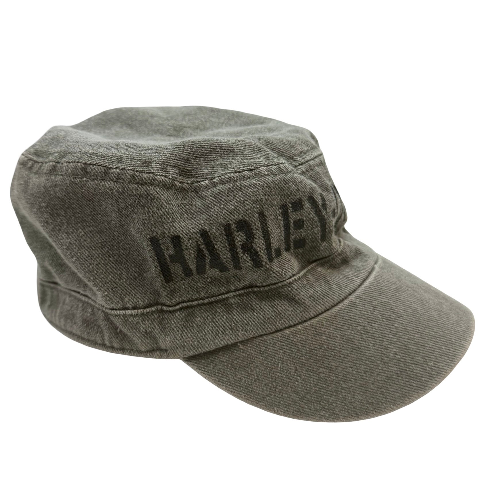 Vintage Harley Davidson Denim Cadet Cap Grey