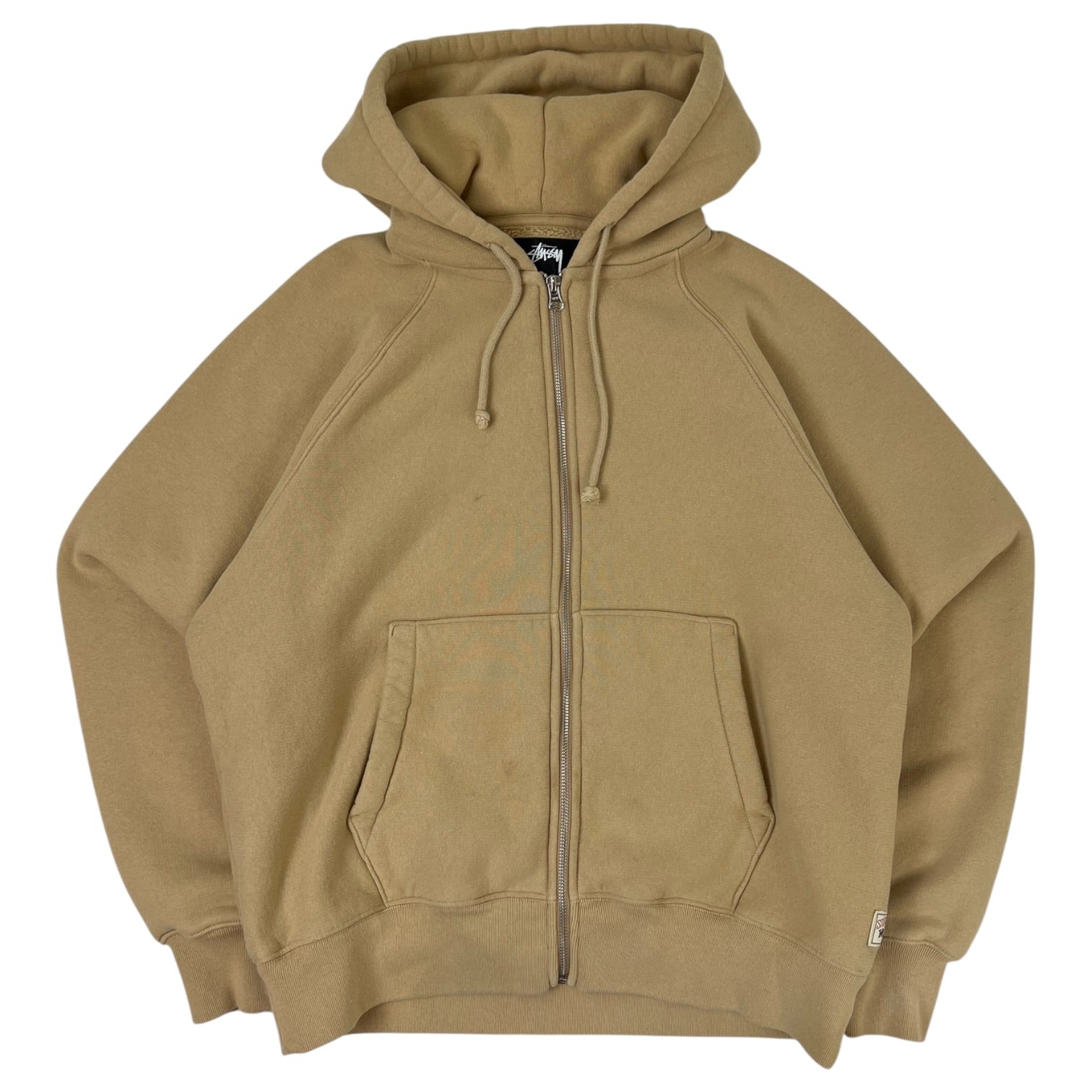 Stussy Raglan Cut Zip Hoodie Tan