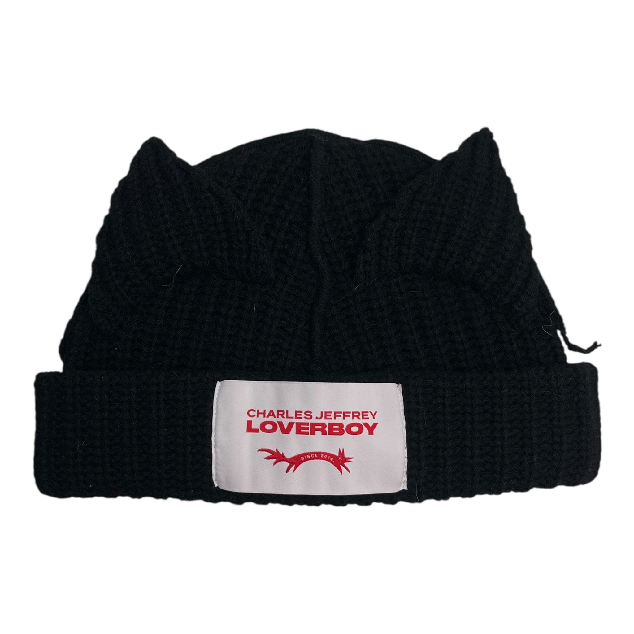 Charles Jeffrey Loverboy Cat Ears Beanie Black
