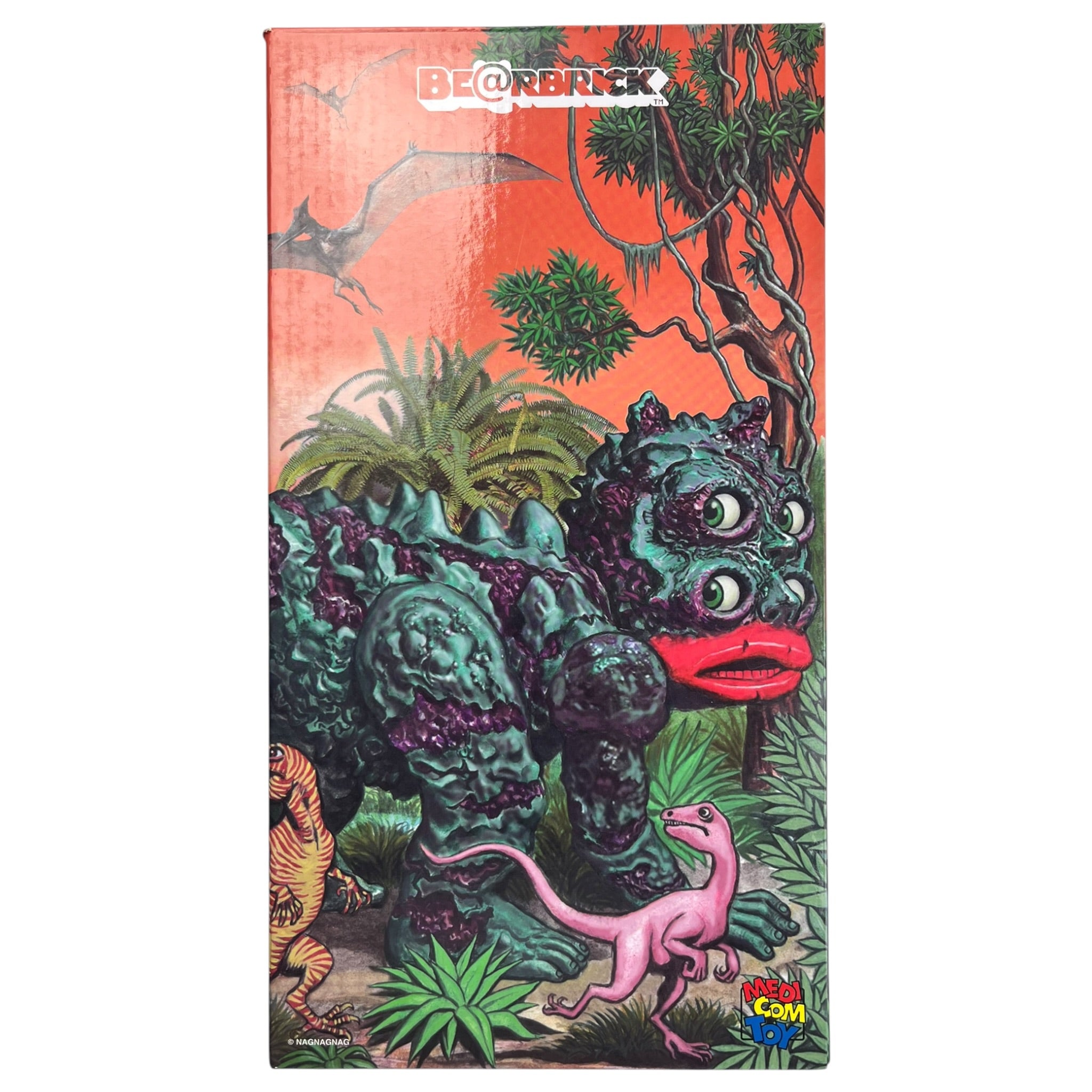 Bearbrick Nagnagnag 100% + 400% 4 Eyes Green