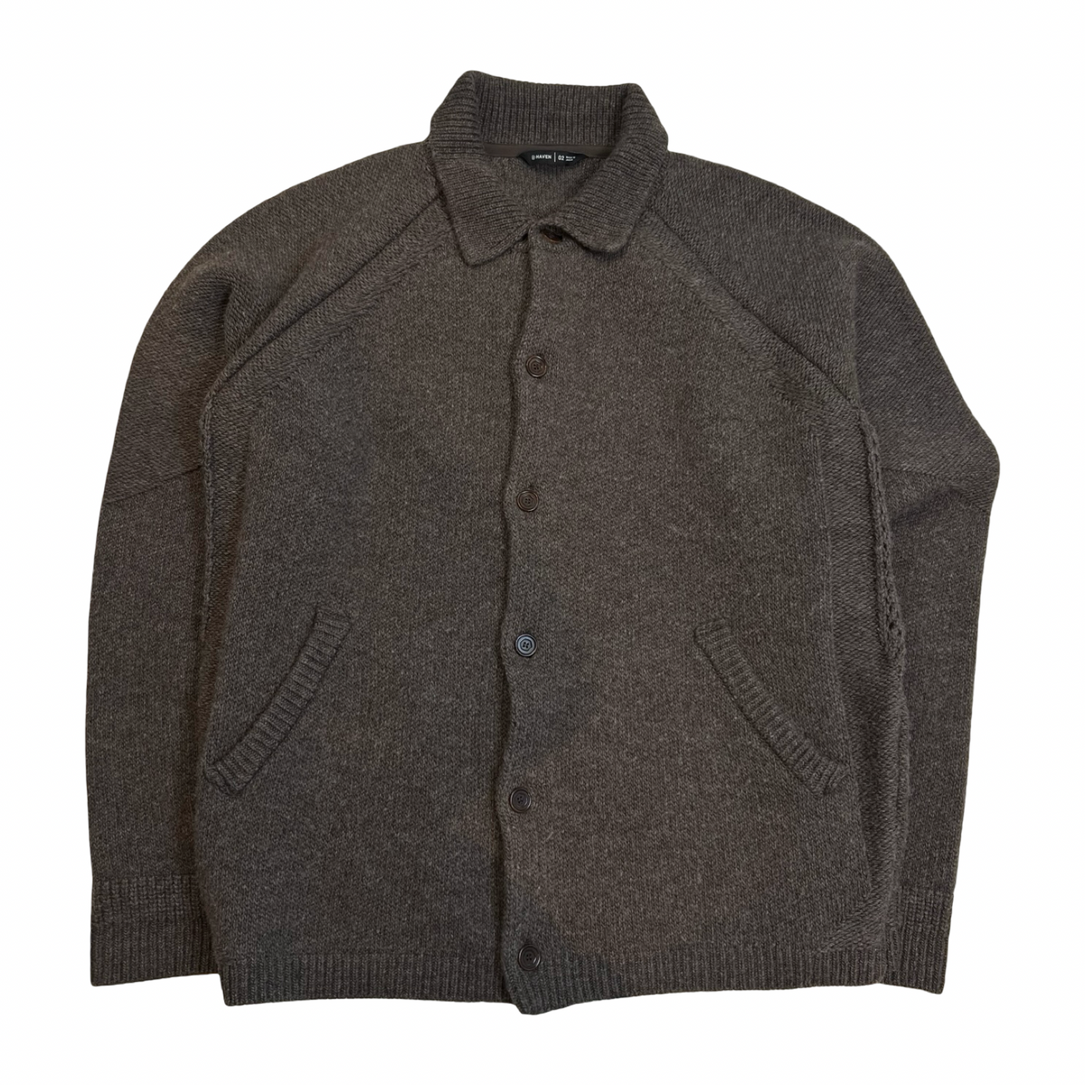 Haven Highland Knit Shirt Cardigan Charcoal