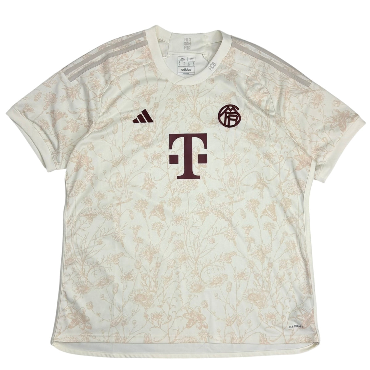2023-24 Adidas FC Bayern Third Jersey Off White