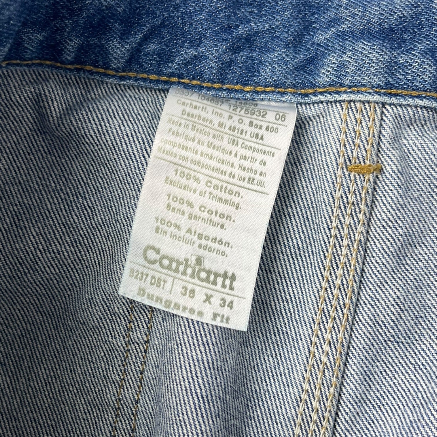 Carhartt Dungaree Fit Denim Bottoms Blue Wash