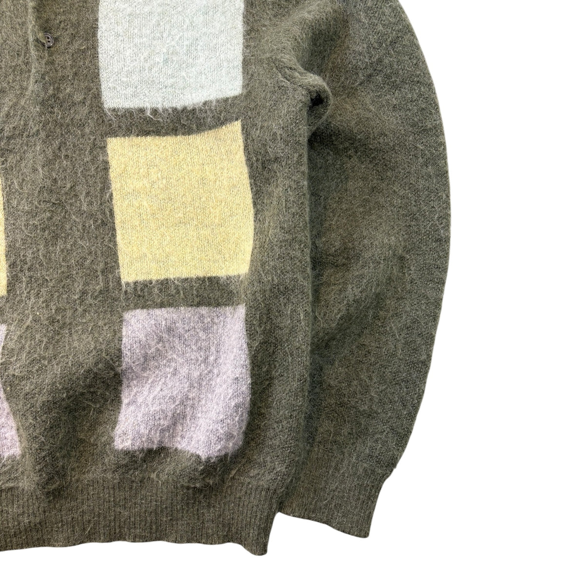 Beams Plus Knit Polo Shaggy 9G Olive Green