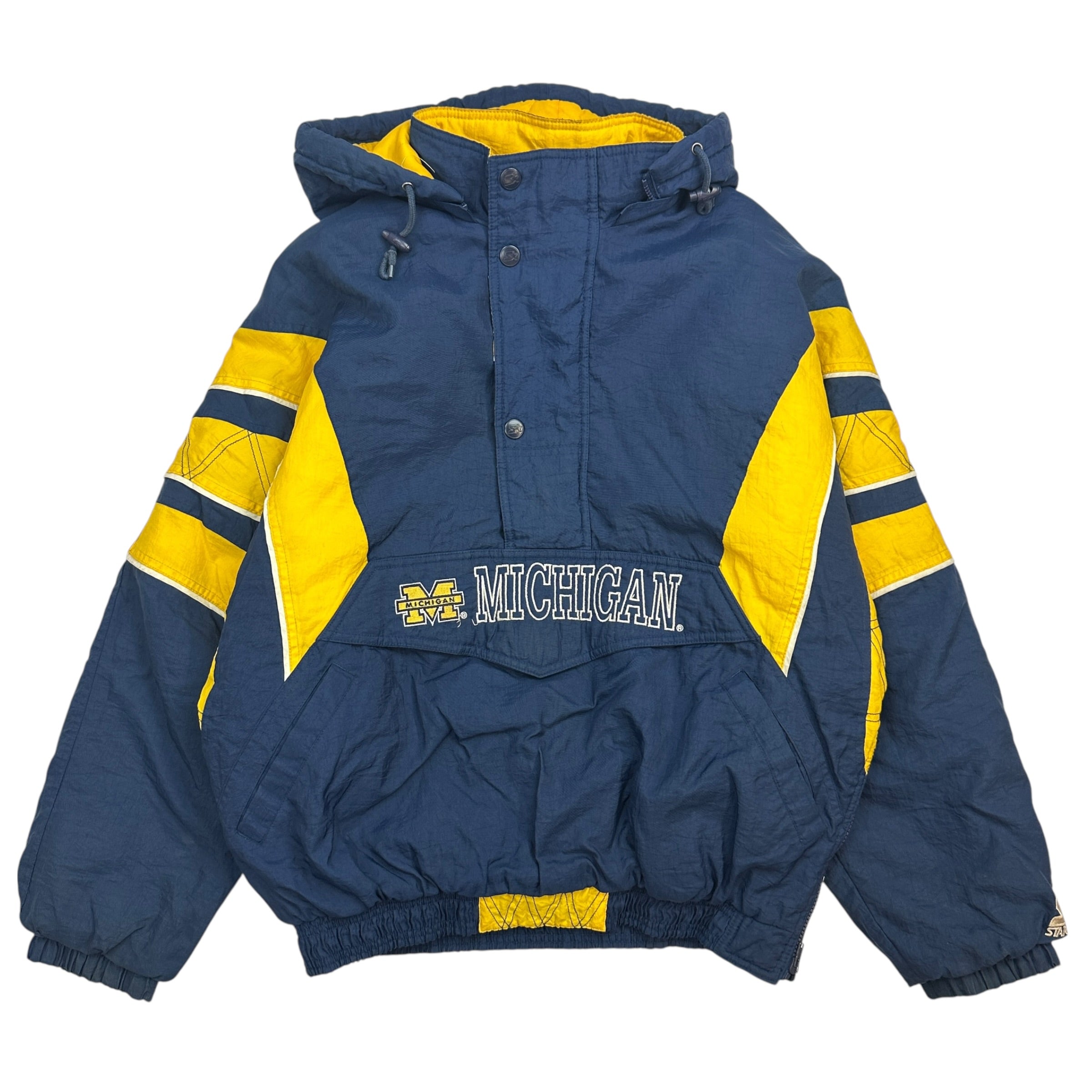 Vintage Starter Michigan Anorak Jacket Blue/Yellow