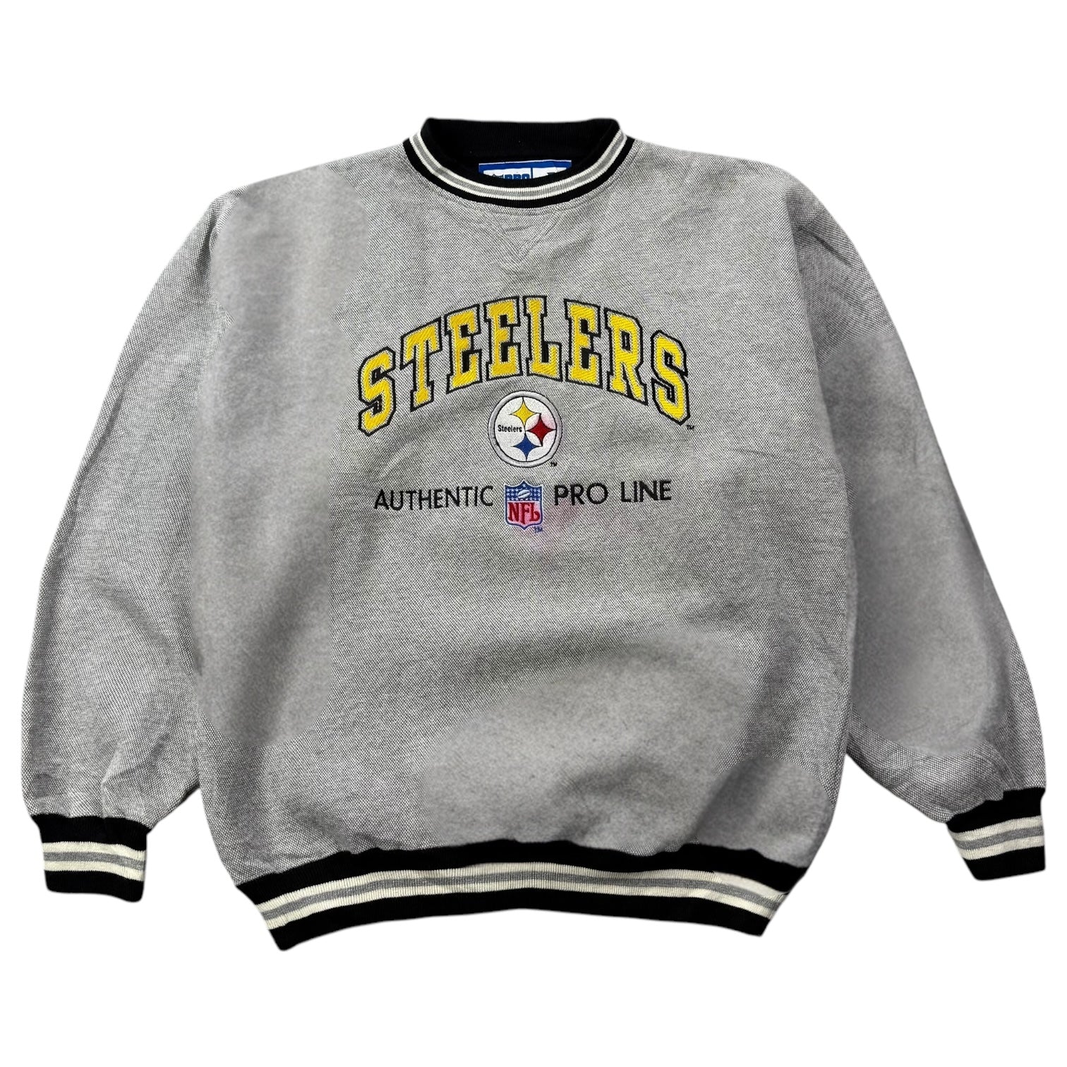 Vintage Logo Athletic Pittsburgh Steelers Crewneck Grey