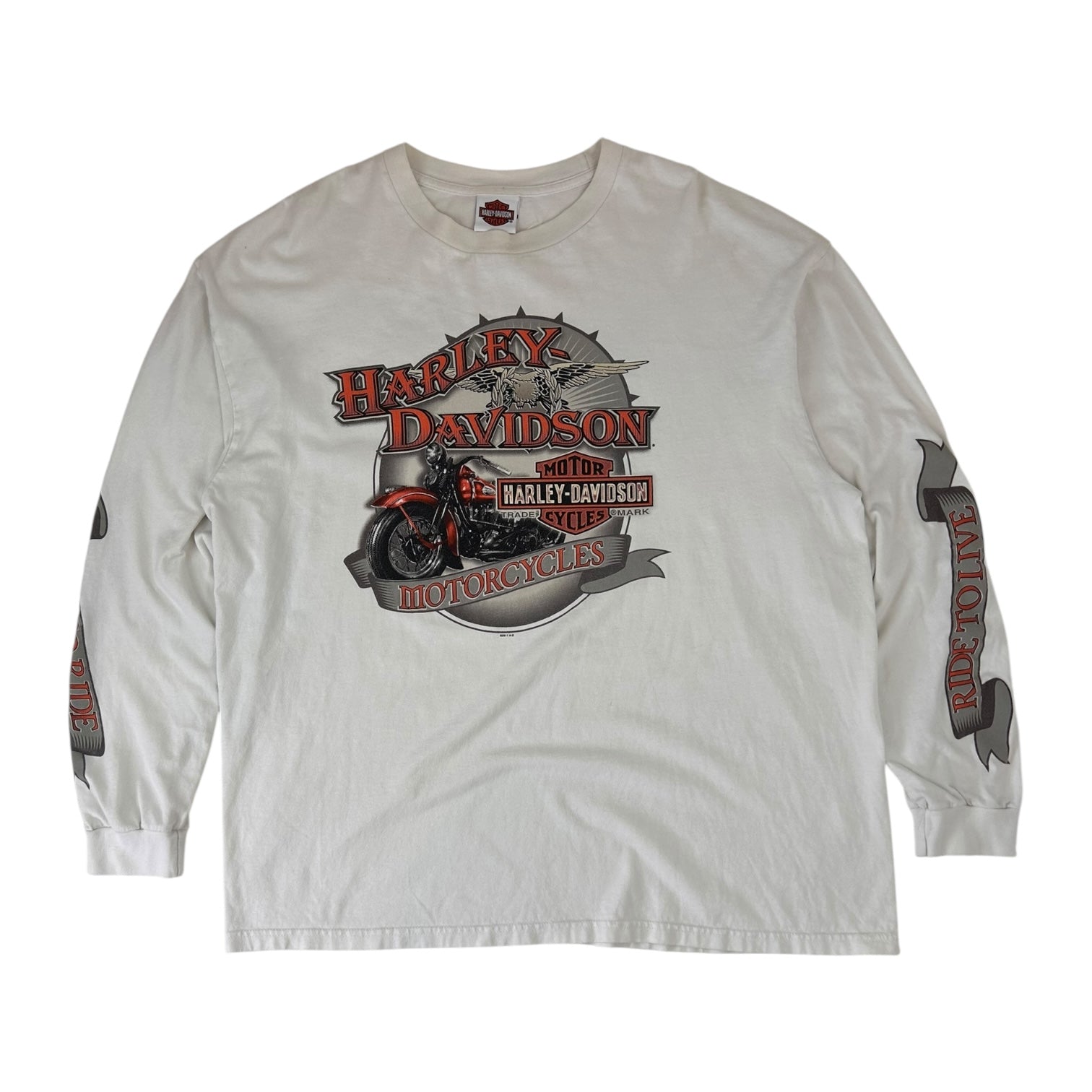 Vintage Harley Davidson Long Sleeve T-Shirt White
