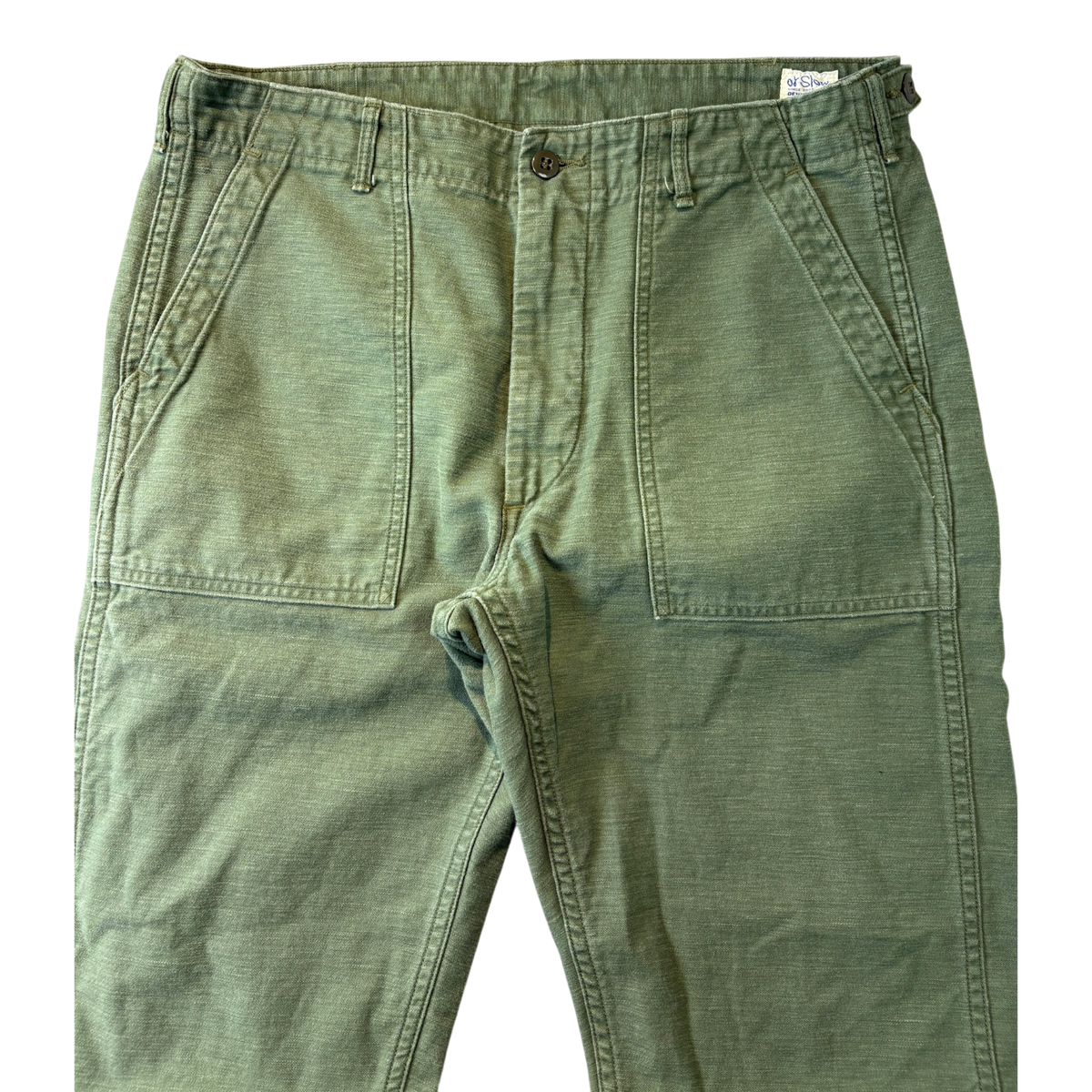 orSlow Slim Fit Fatigue Pants Green