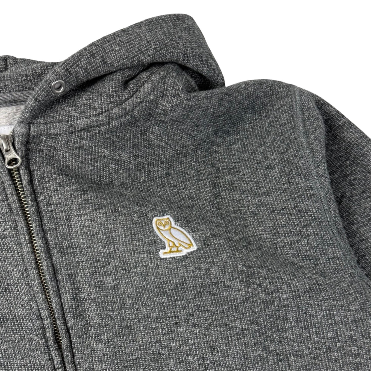 OVO Heritage Full-Zip Hoodie Dark Heather Grey
