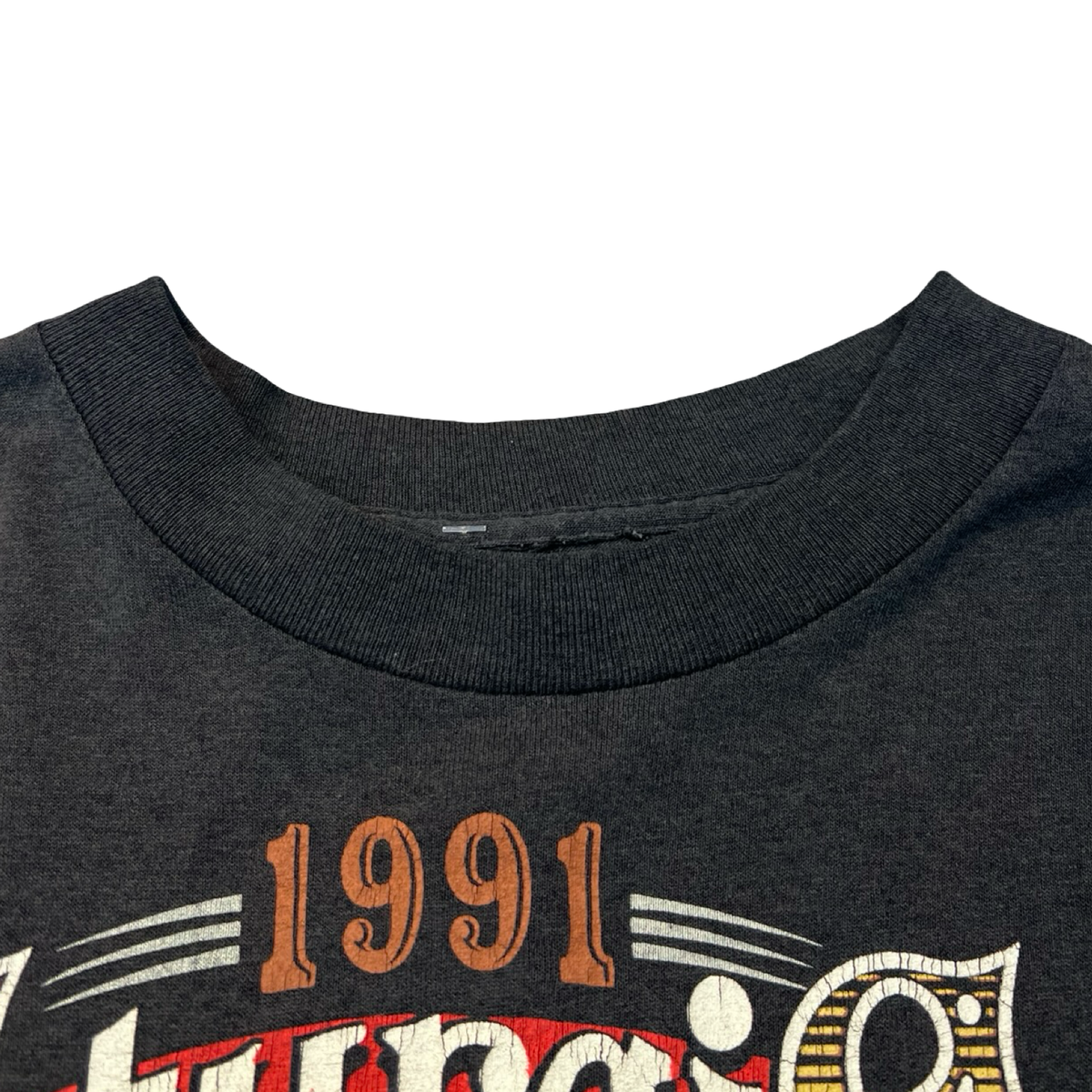 1991 Harley Davidson 3D Emblem Sturgis South Dakota T-Shirt Black