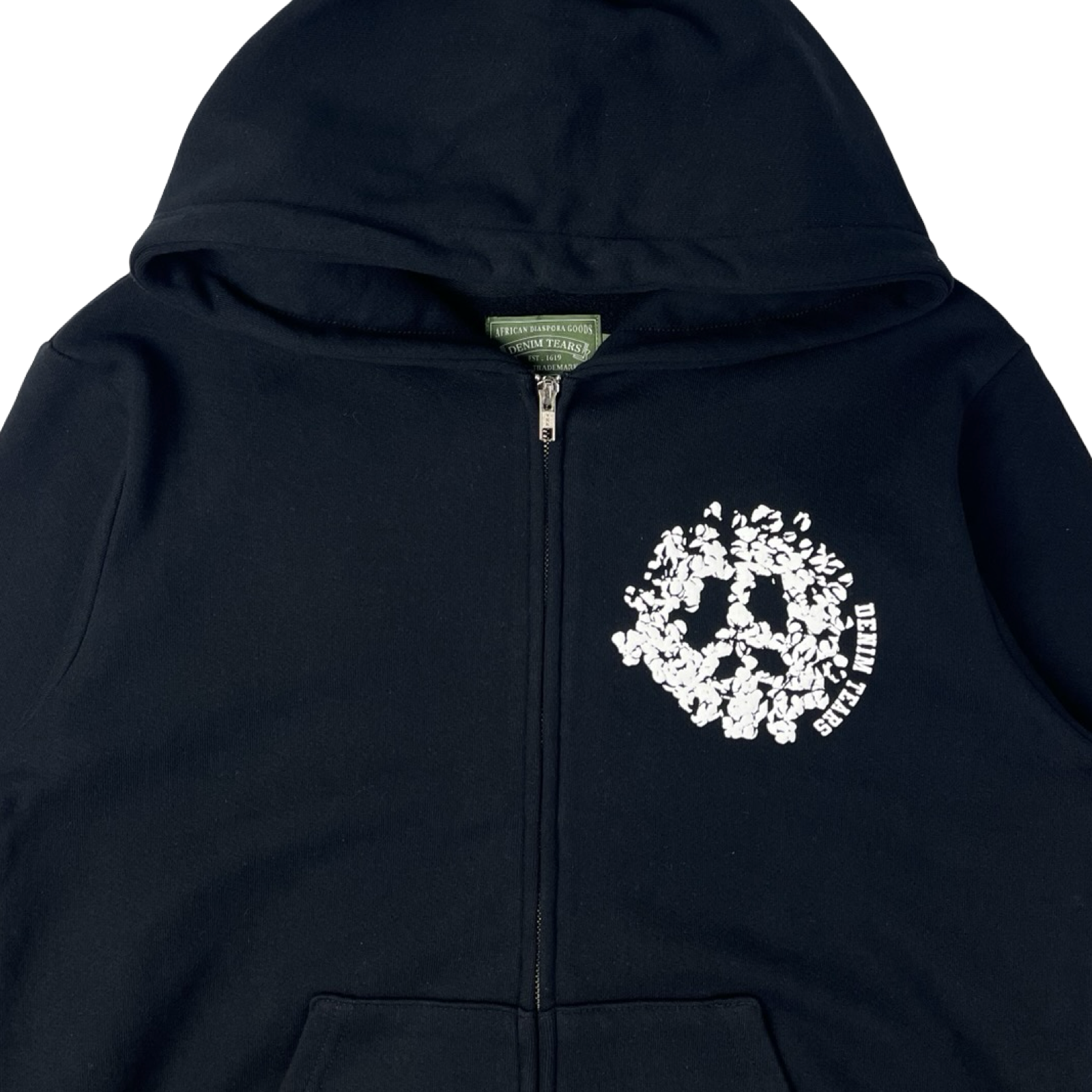 Denim Tears Denim University Zip Hoodie Black/White