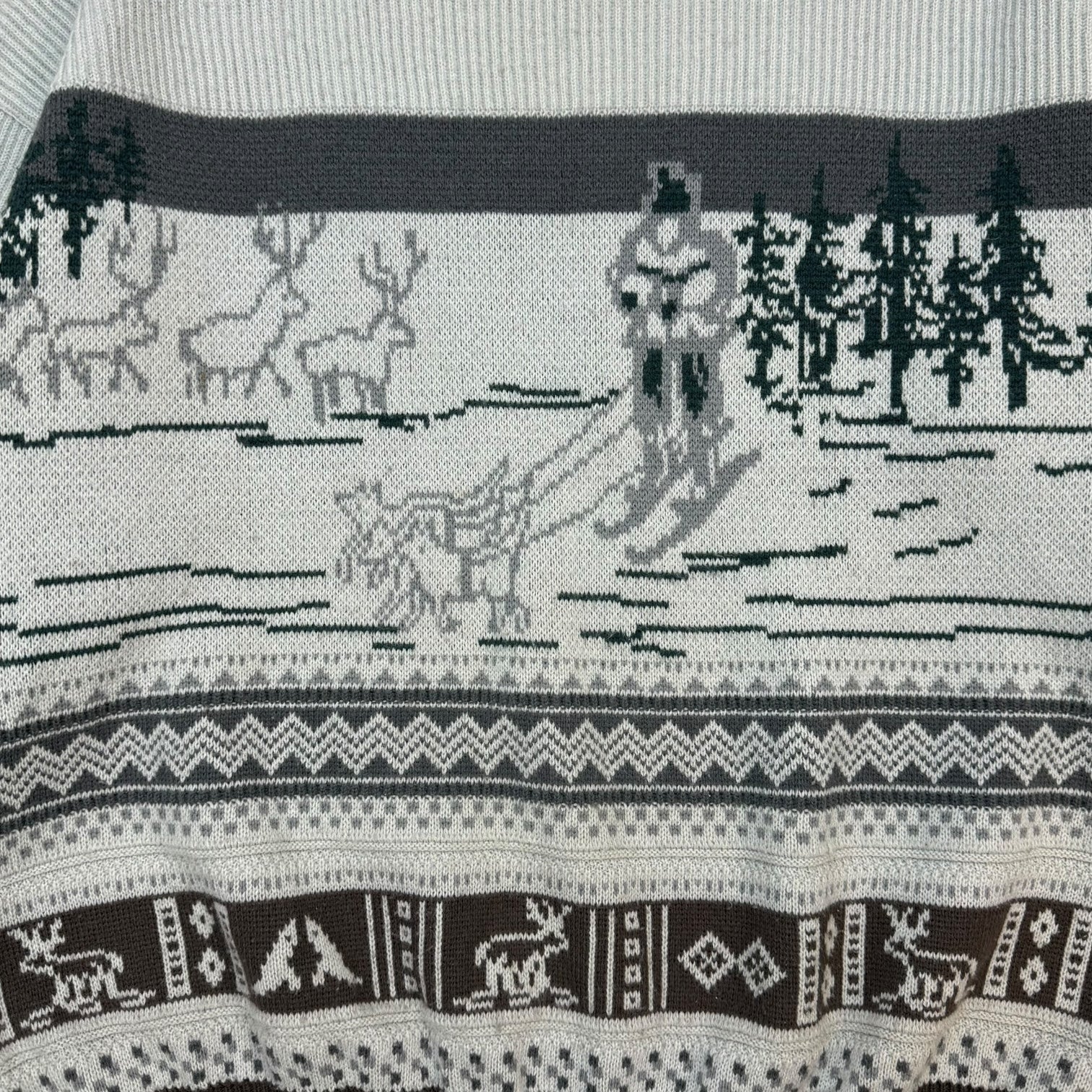 Vintage Winter Knit Crewneck Cream