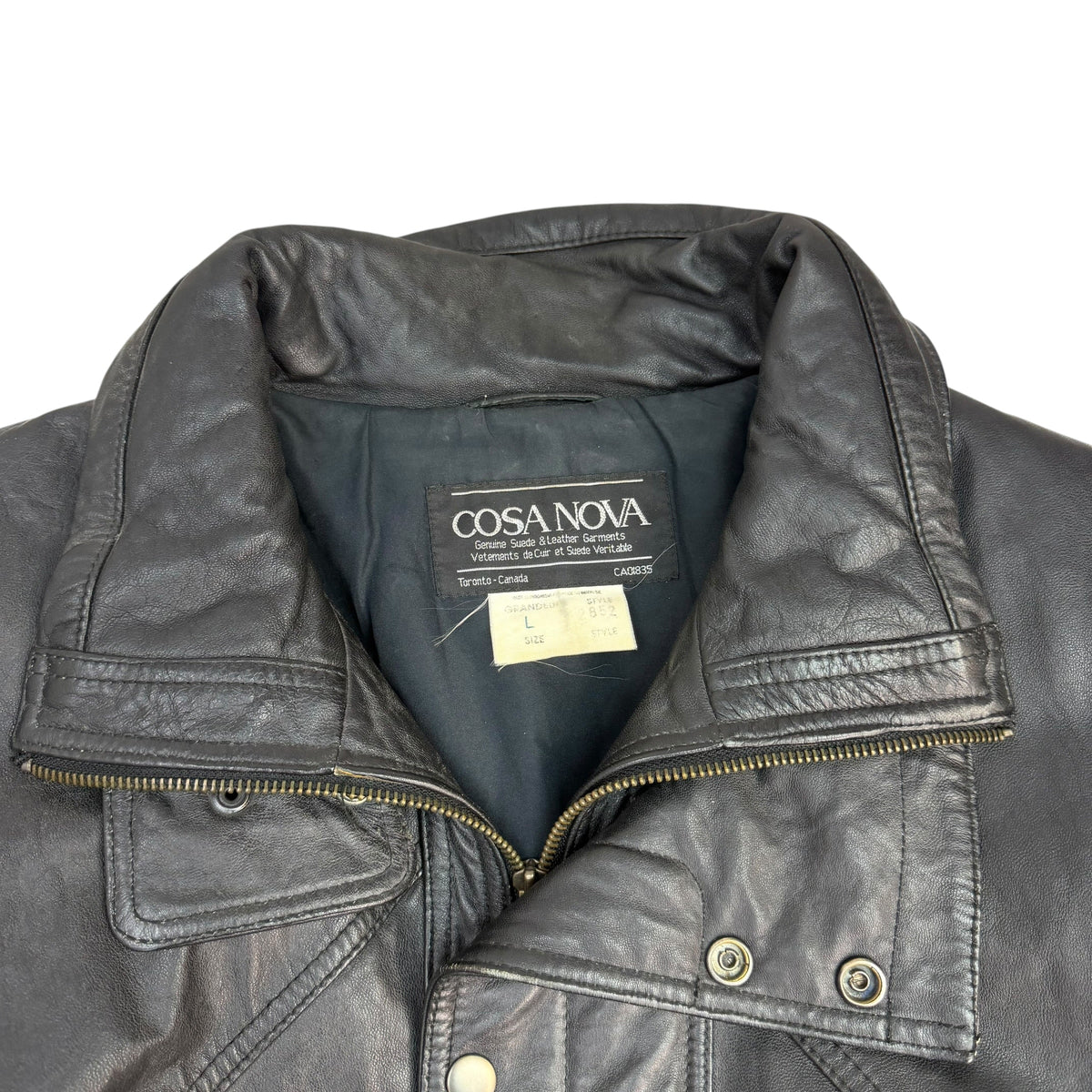Vintage Cosa Nova Leather Jacket Black