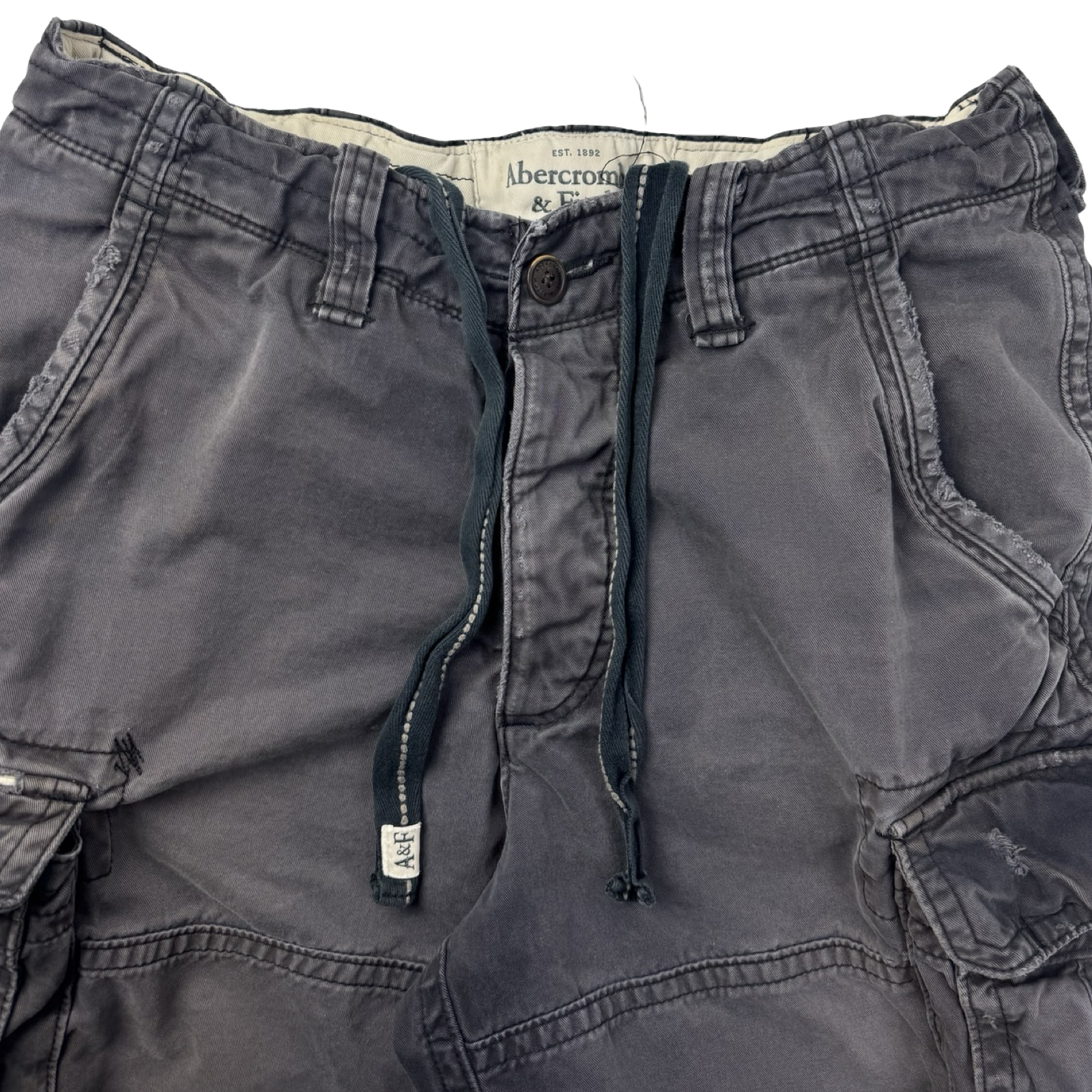 Vintage Abercrombie & Fitch Cargo Shorts Faded Navy