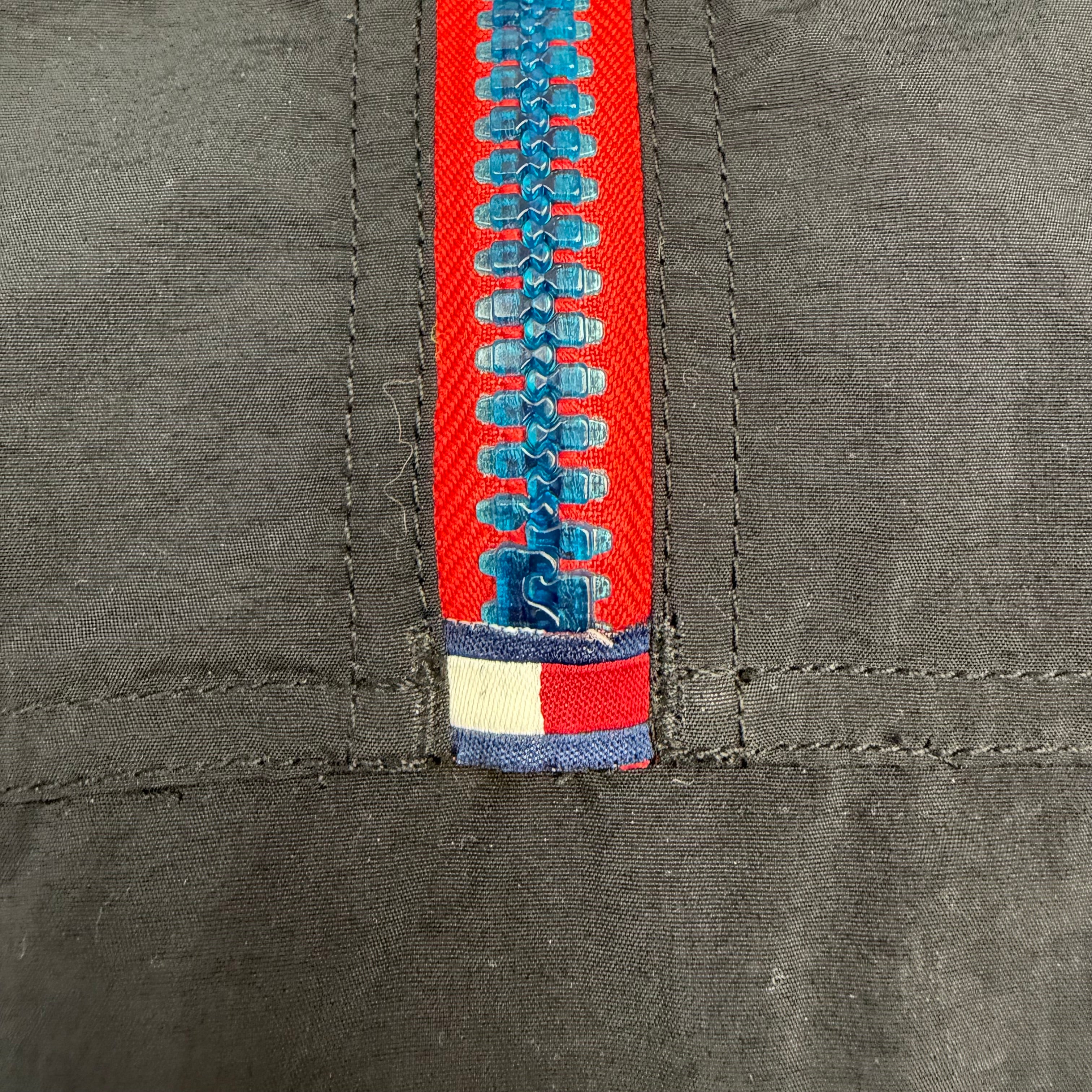 Vintage Tommy Hilfiger Half Zip Nylon Pullover Black