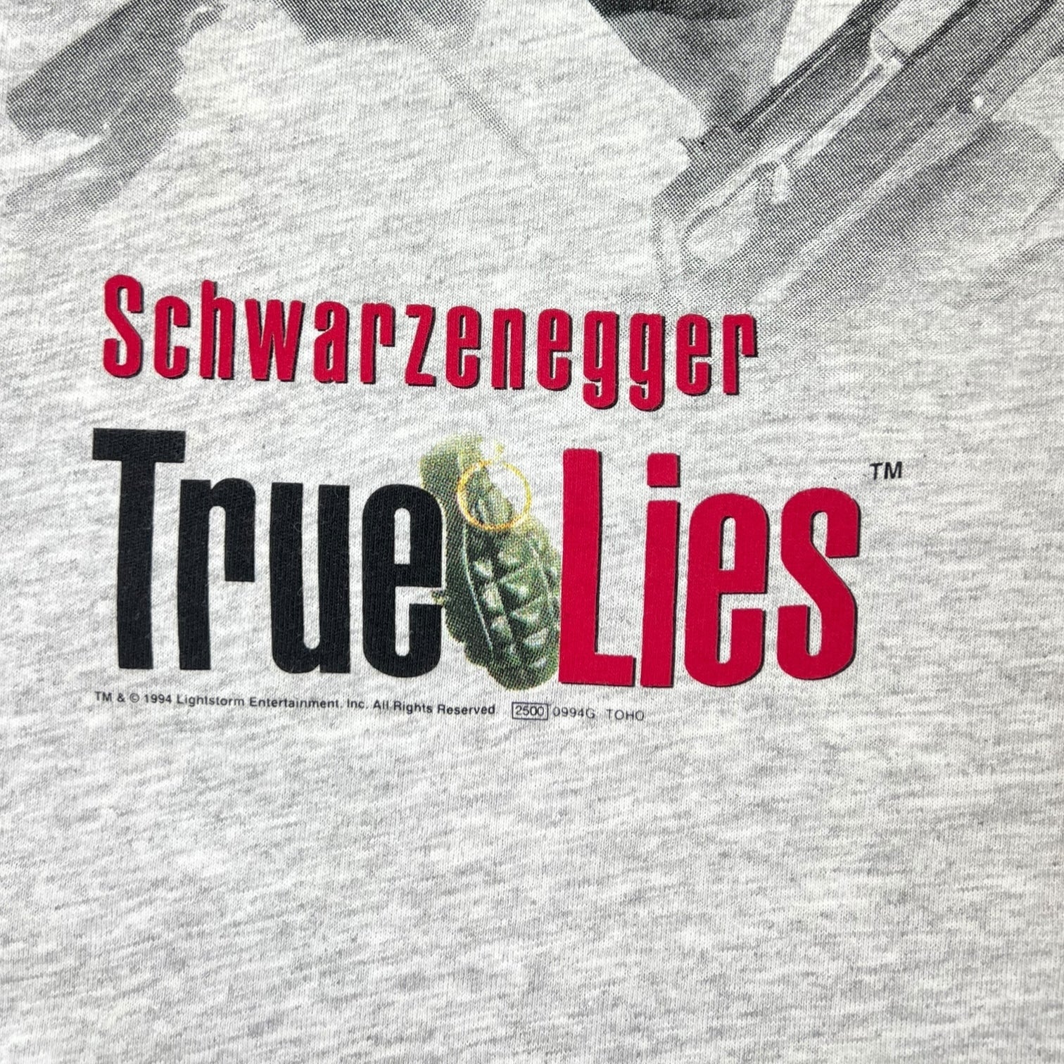Vintage True Lies Arnold Schwarzenegger T-Shirt Grey