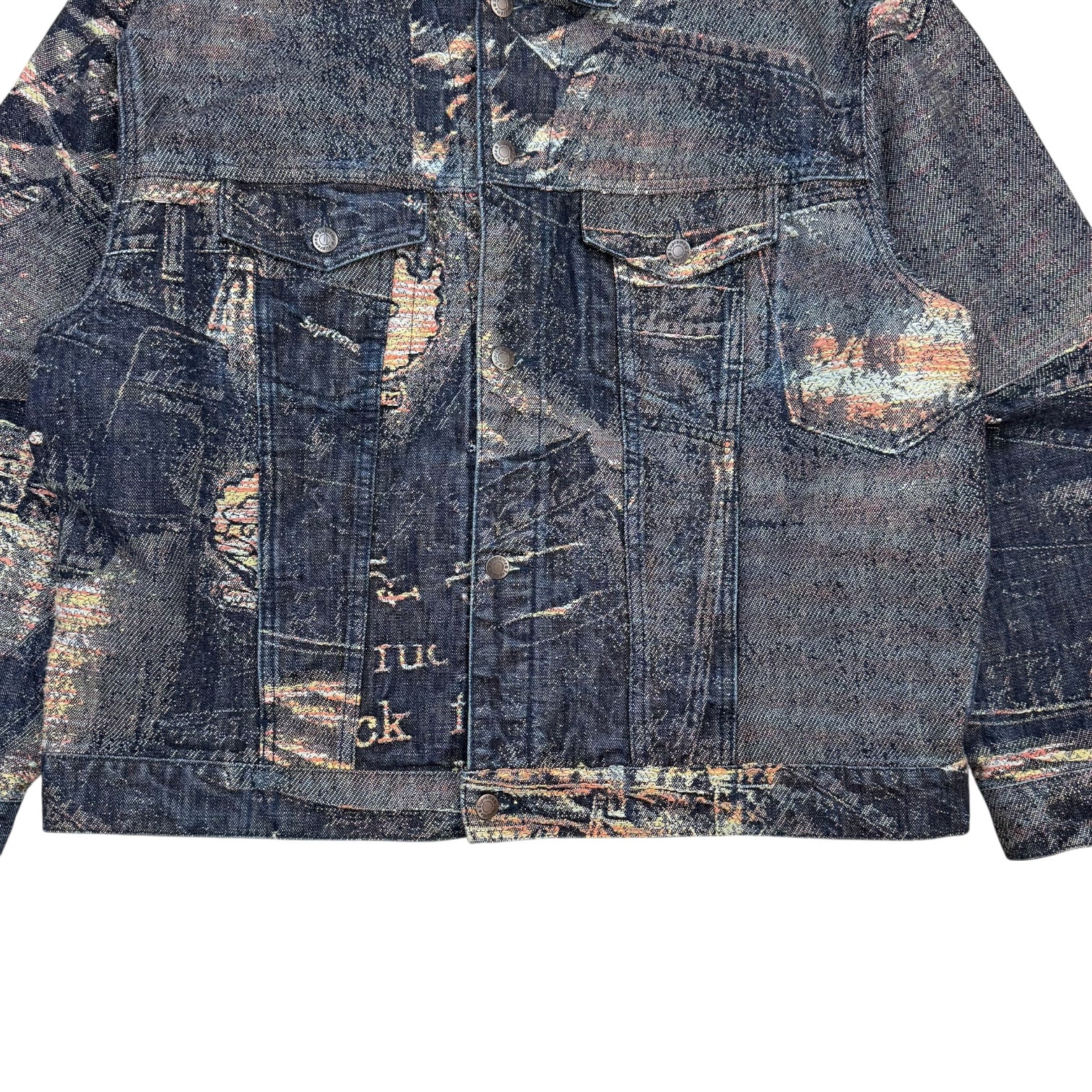 Supreme Archive Denim Jacquard Trucker Jacket Dark Wash