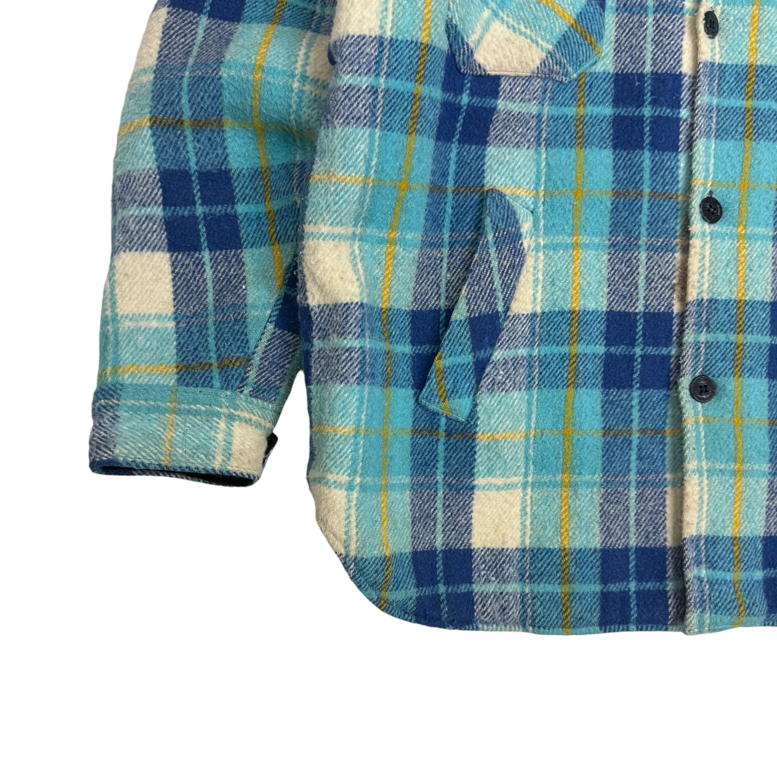 Vintage Caribou Flannel Button Up Blue