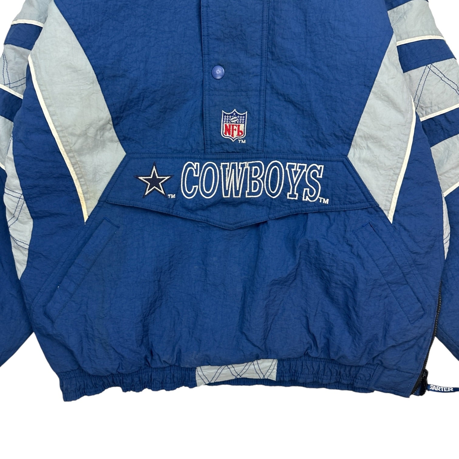 Vintage Starter Dallas Cowboys Anorak Jacket Blue