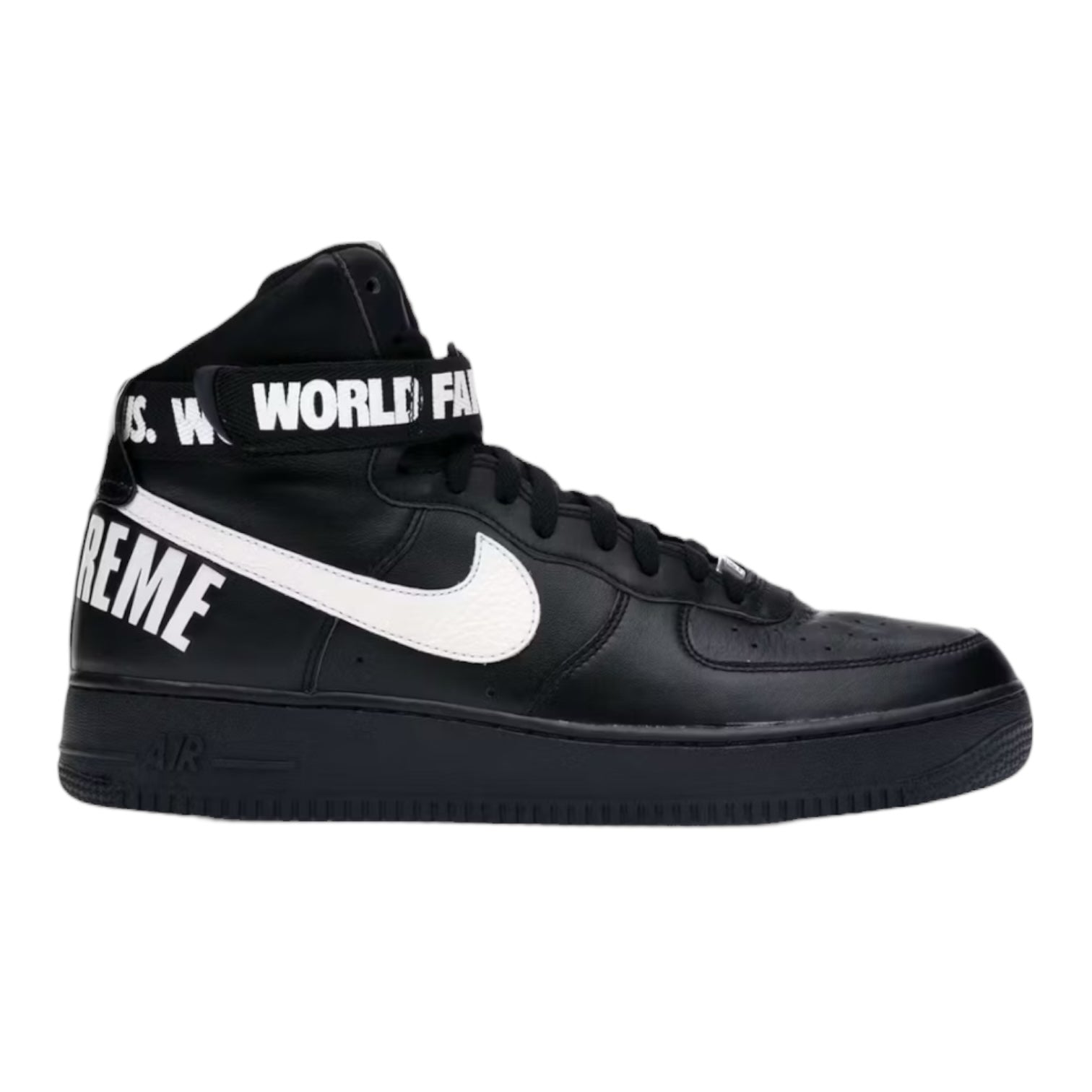 Supreme x Nike Air Force 1 High World Famous Black